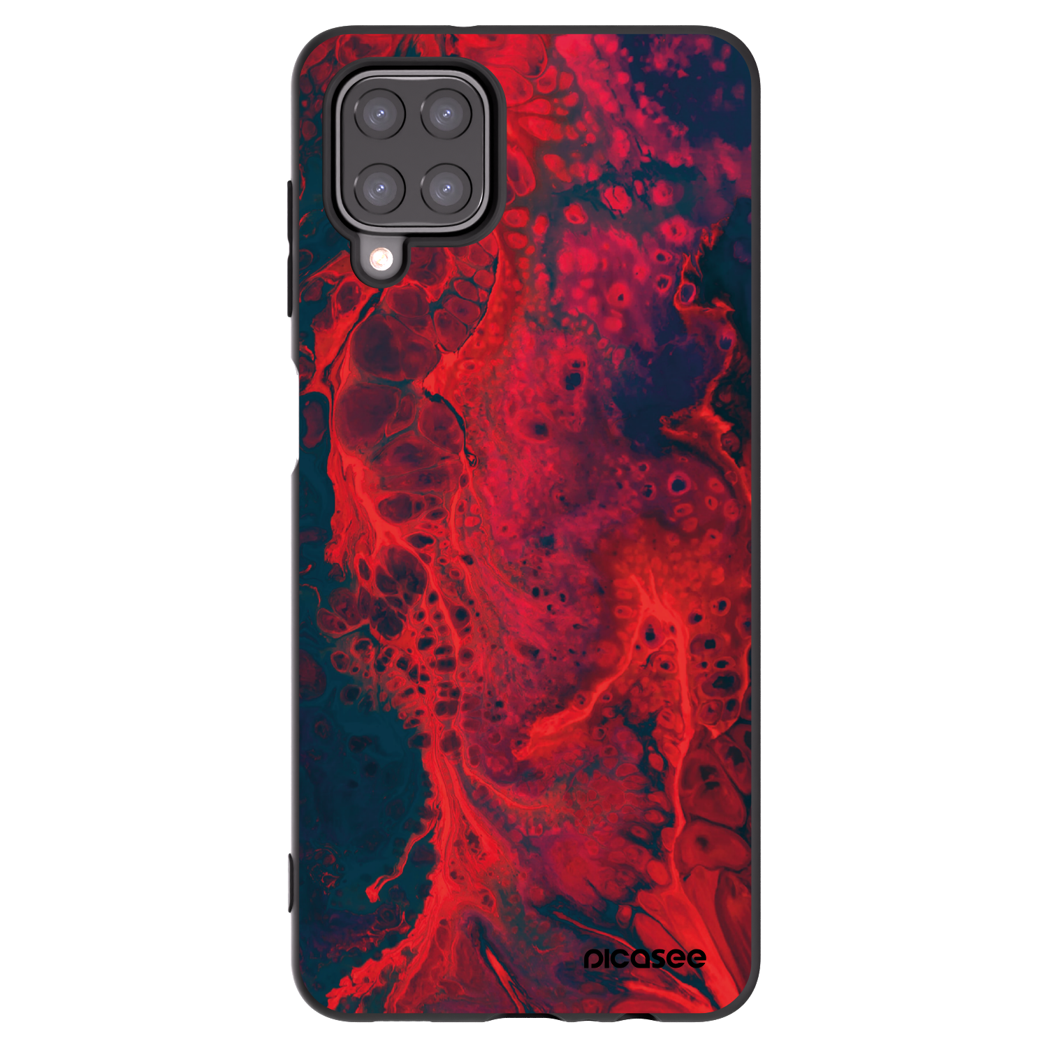 Picasee husă neagră din silicon pentru Samsung Galaxy A12 A125F - Organic red
