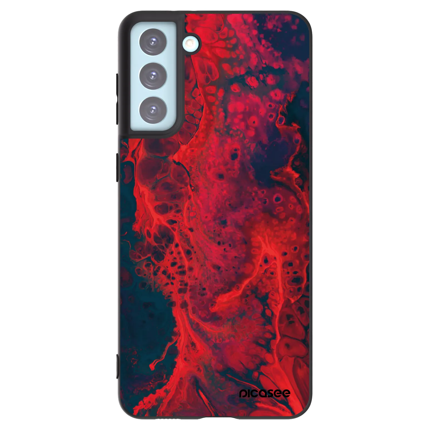 Picasee husă neagră din silicon pentru Samsung Galaxy S21+ 5G G996F - Organic red