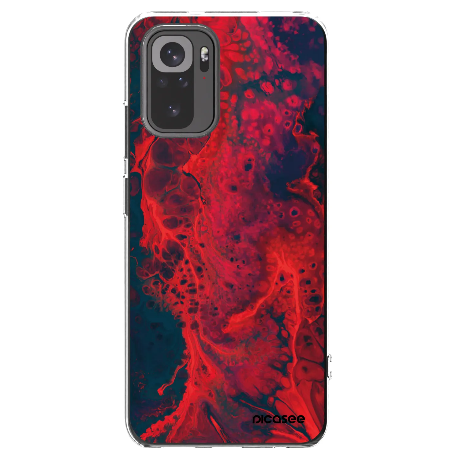 Picasee husă transparentă din silicon pentru Xiaomi Redmi Note 10 - Organic red