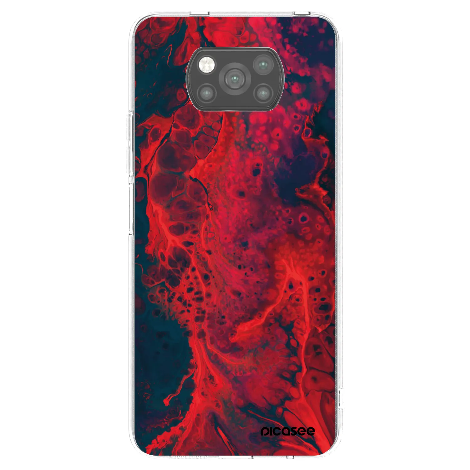 Picasee husă neagră din silicon pentru Xiaomi Poco X3 Pro - Organic red