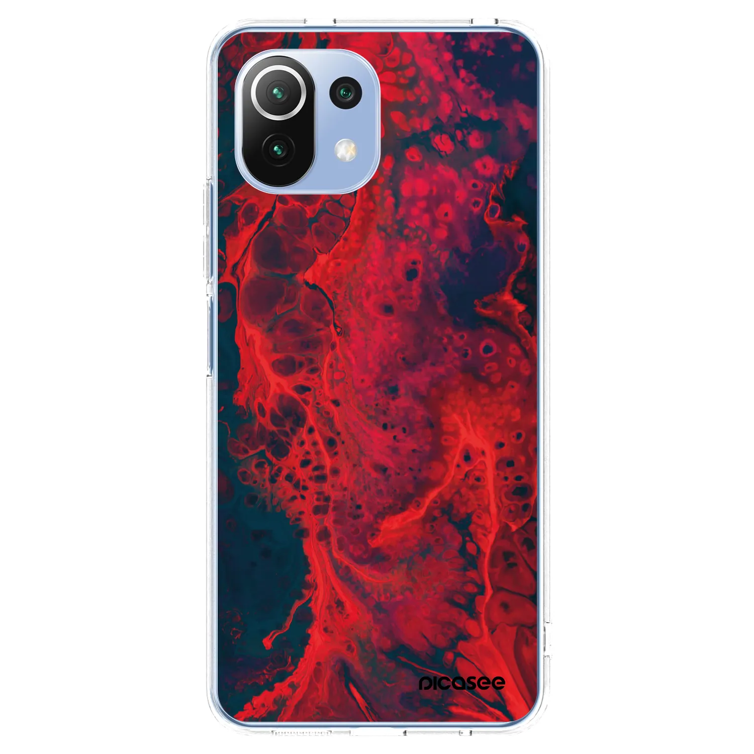 Picasee husă transparentă din silicon pentru Xiaomi Mi 11 Lite - Organic red