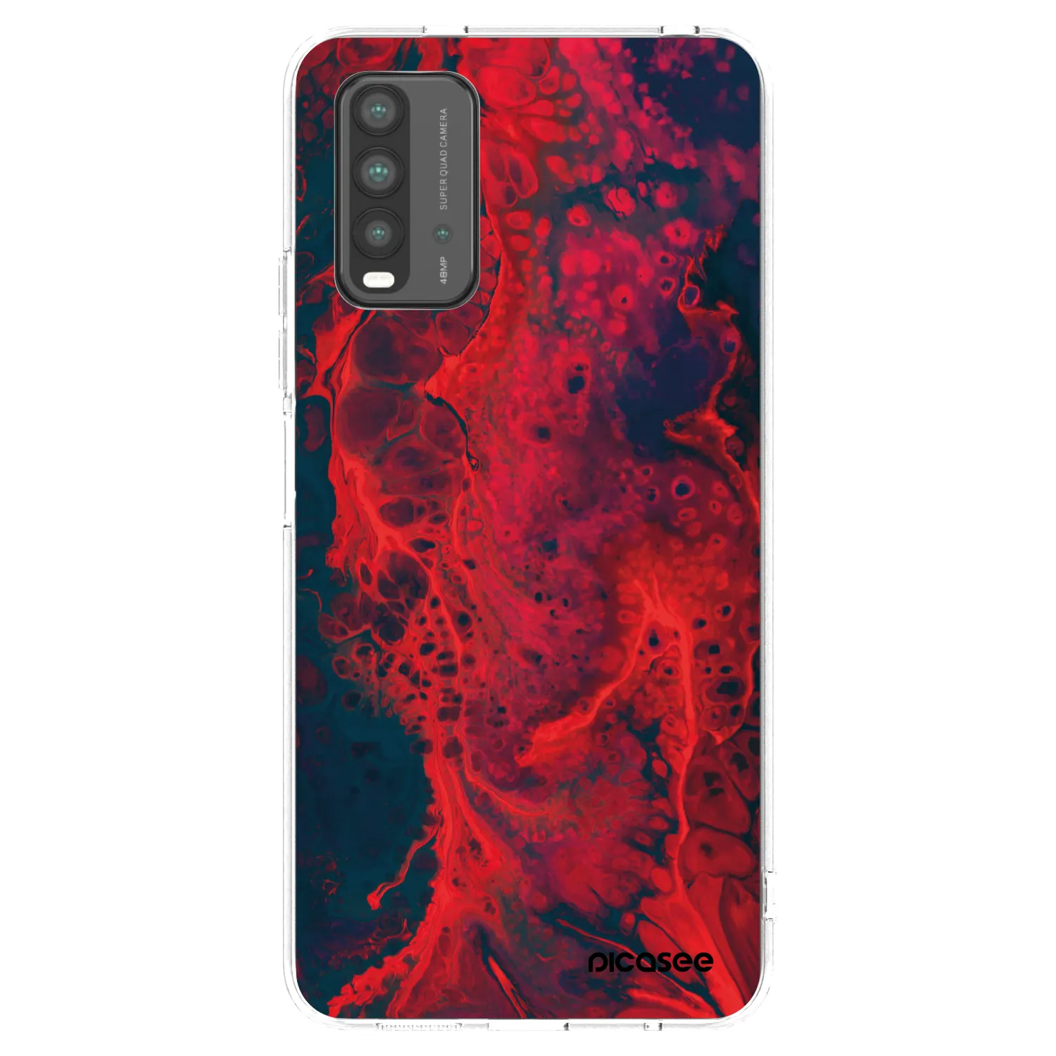 Picasee husă neagră din silicon pentru Xiaomi Redmi 9T - Organic red