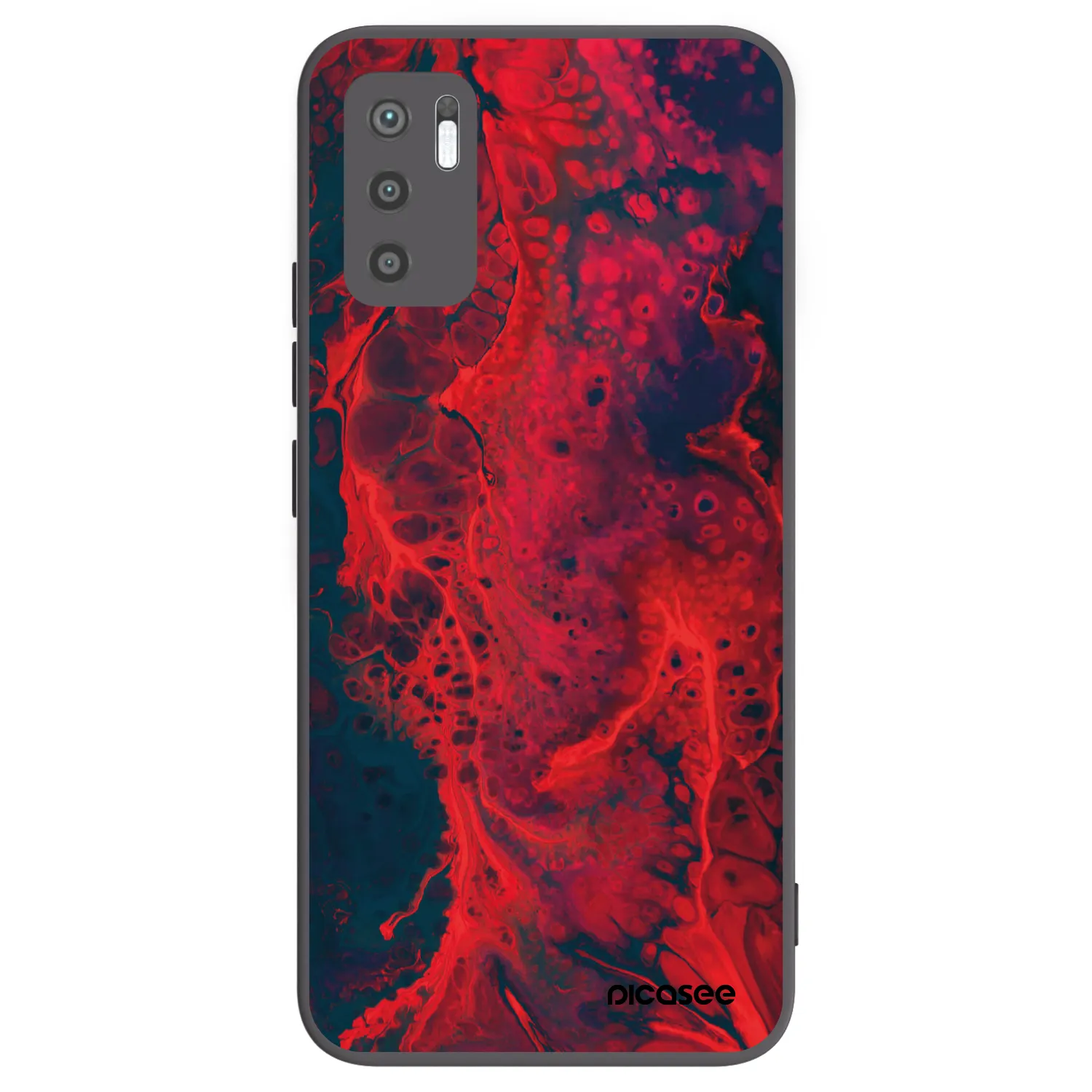 Picasee husă neagră din silicon pentru Xiaomi Redmi Note 10 5G - Organic red