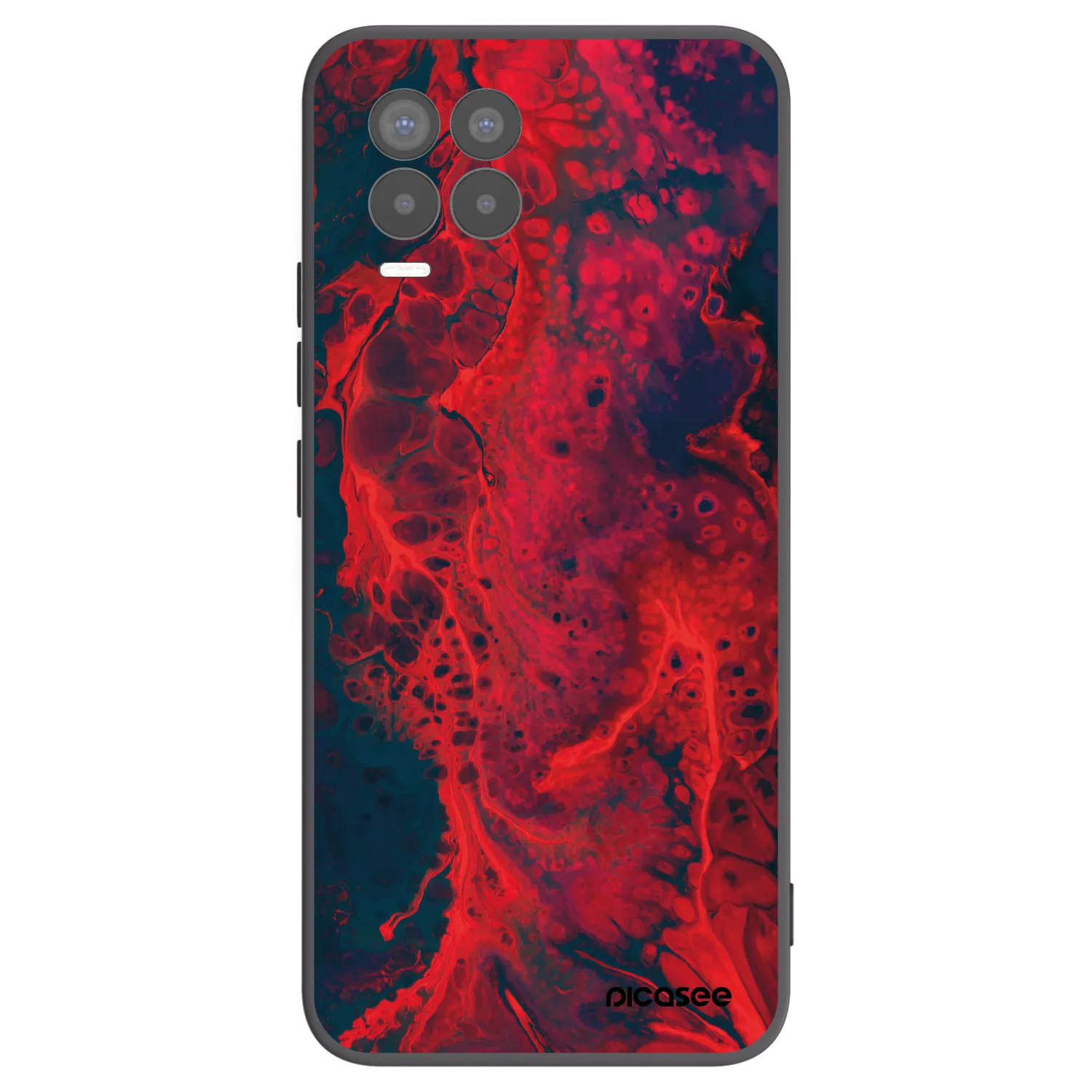 Picasee husă neagră din silicon pentru Realme 8 Pro - Organic red