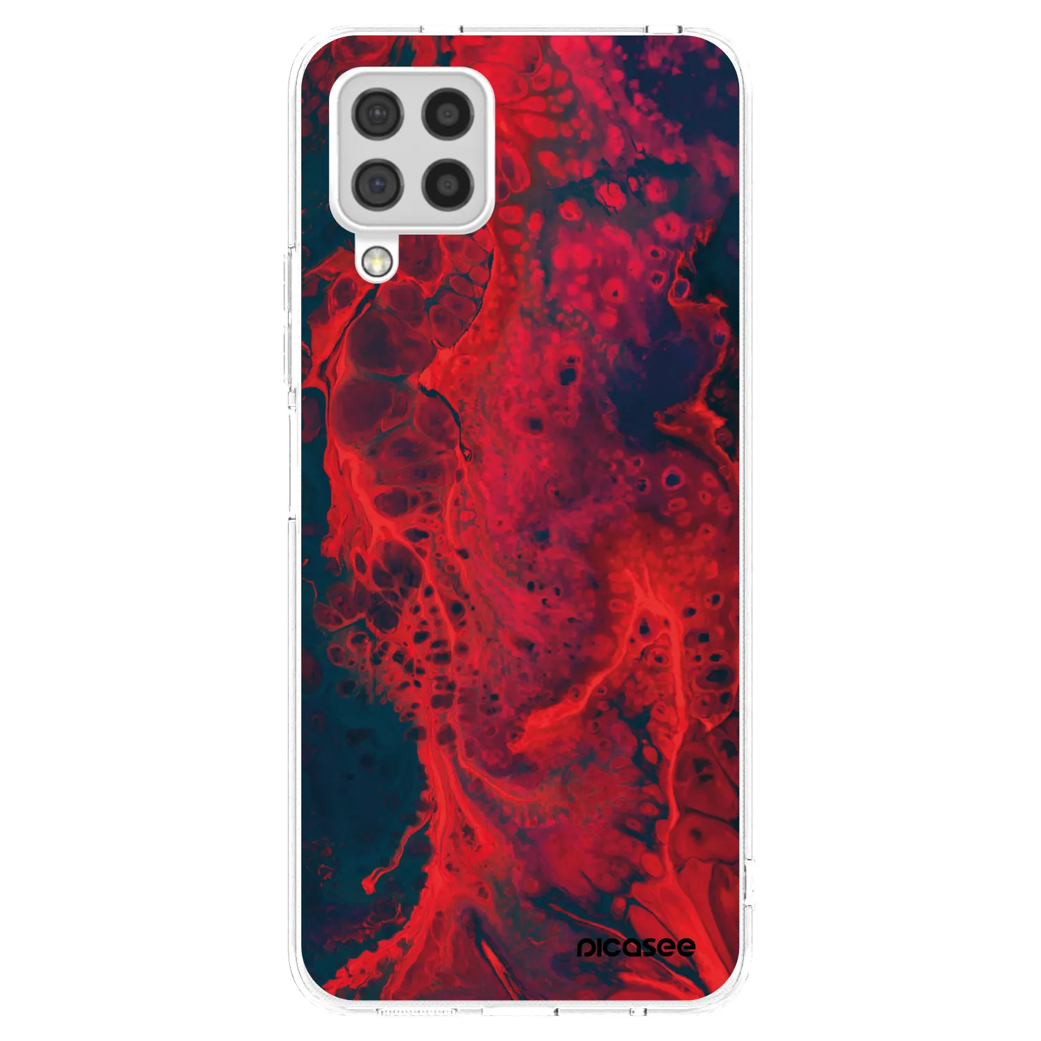 Picasee husă transparentă din silicon pentru Samsung Galaxy A22 A225F 4G - Organic red