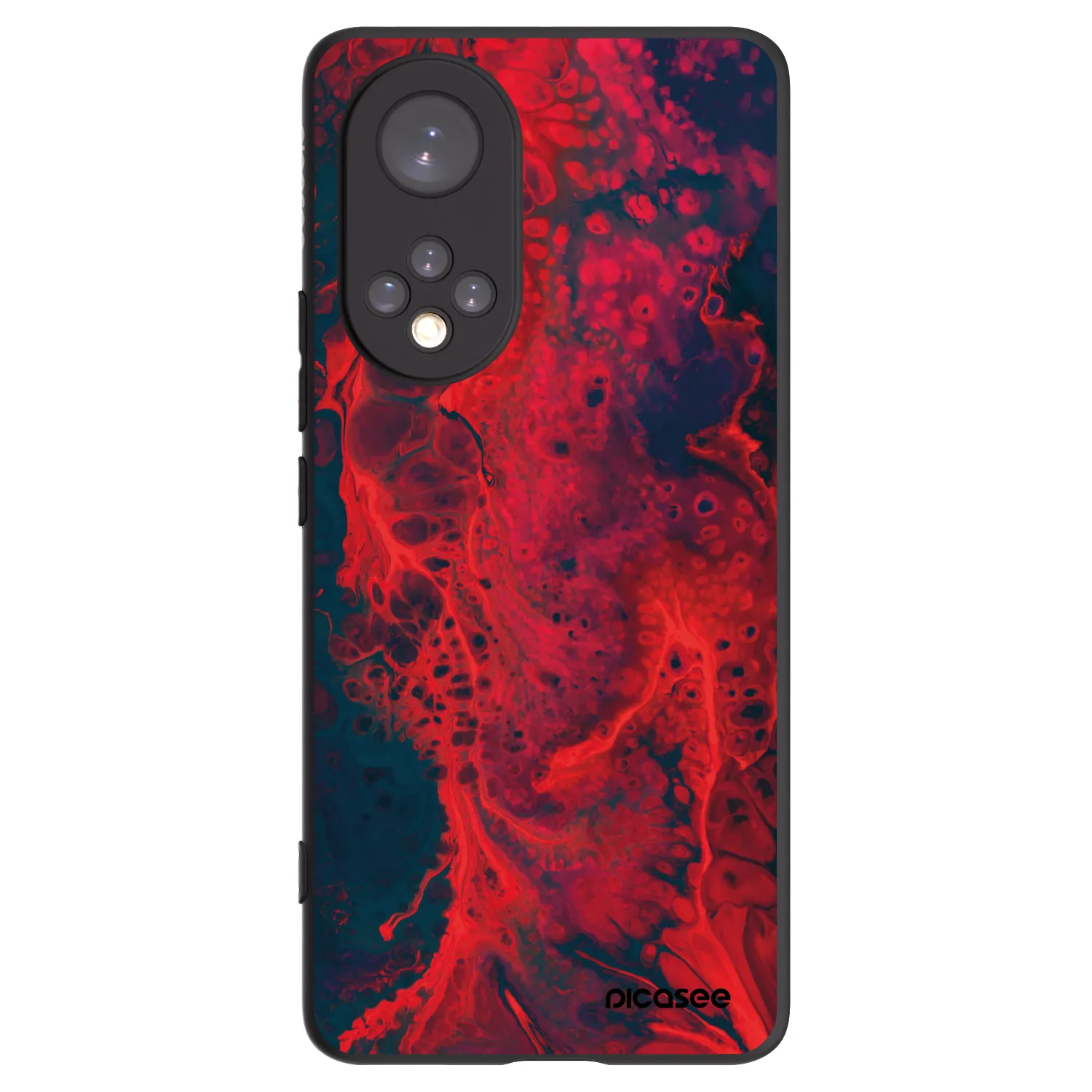 Picasee husă neagră din silicon pentru Huawei Nova 9 - Organic red