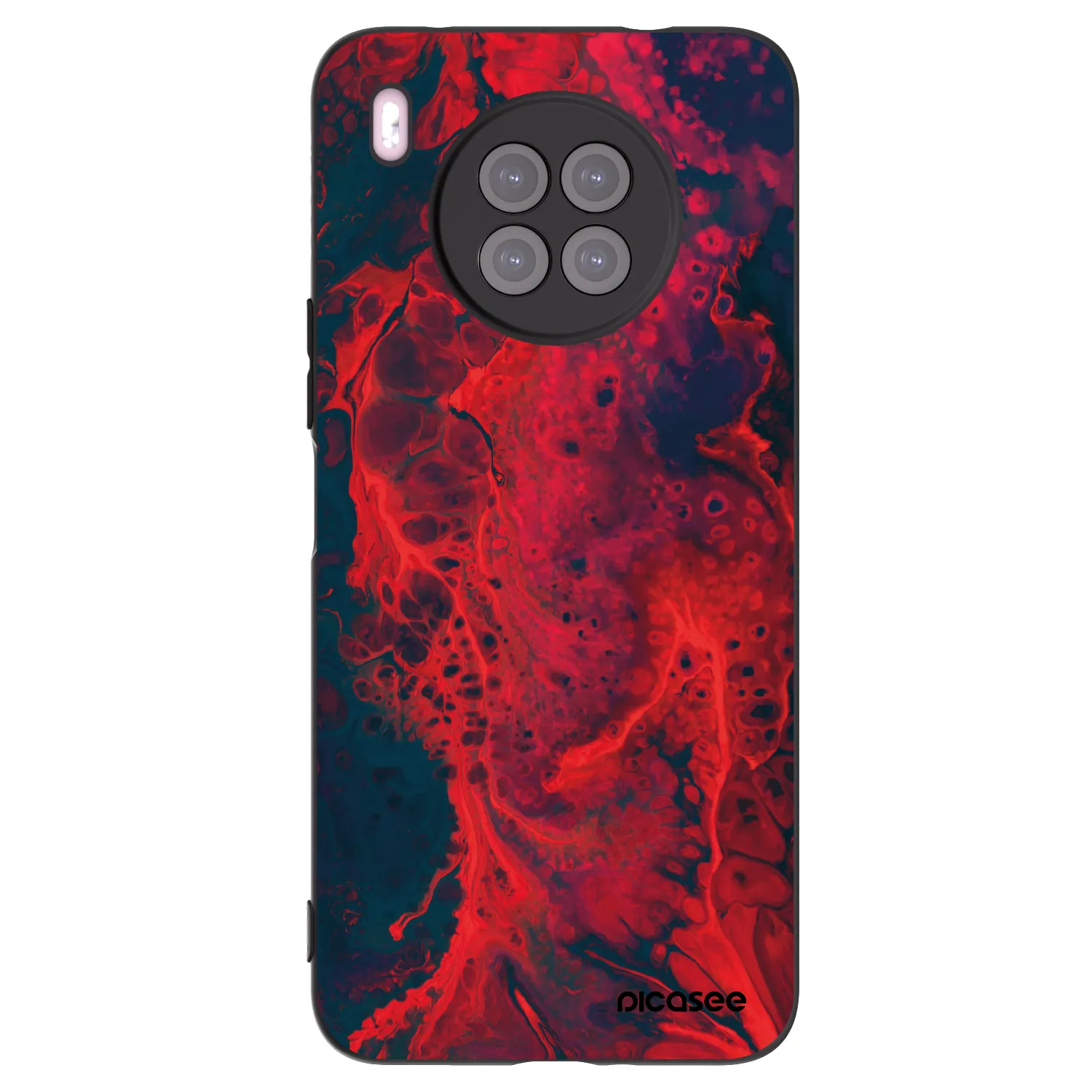 Picasee husă neagră din silicon pentru Huawei Nova 8i - Organic red