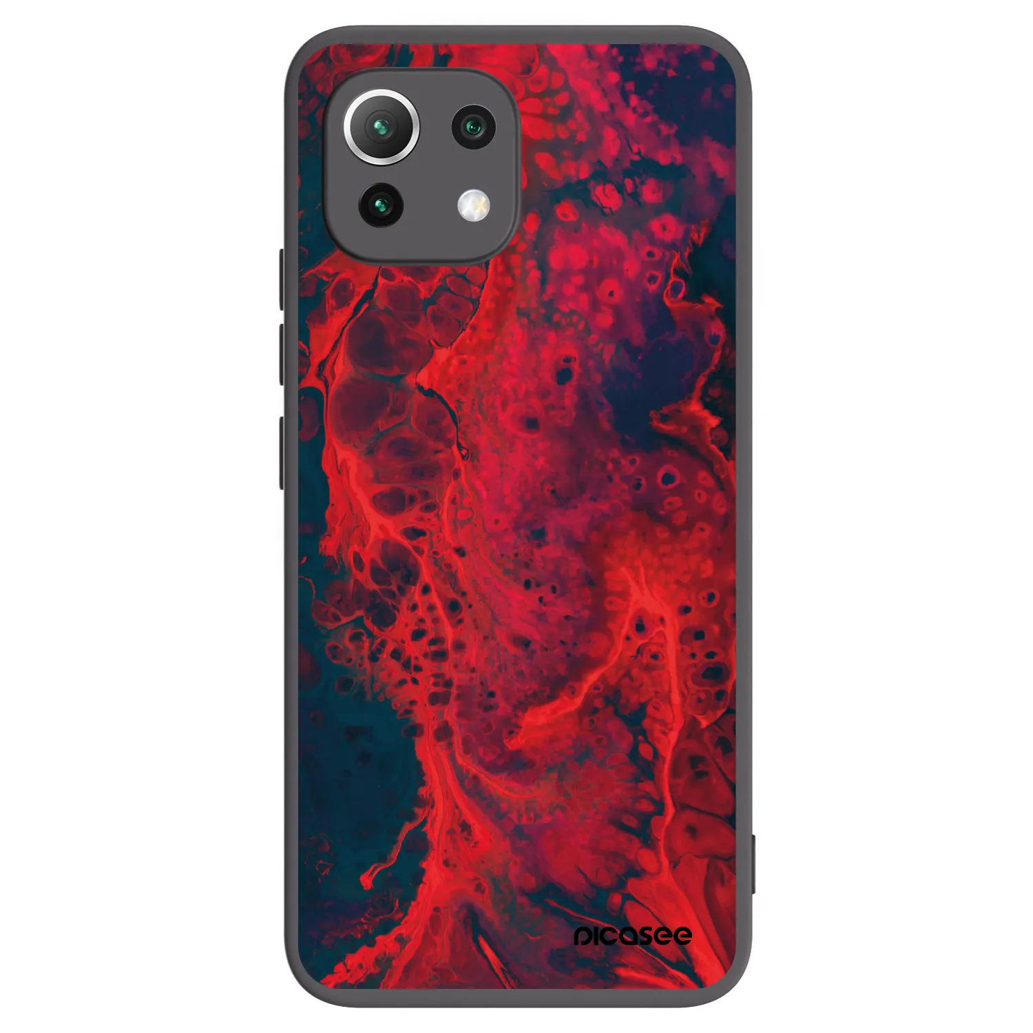 Picasee husă neagră din silicon pentru Xiaomi 11 Lite 5G NE - Organic red