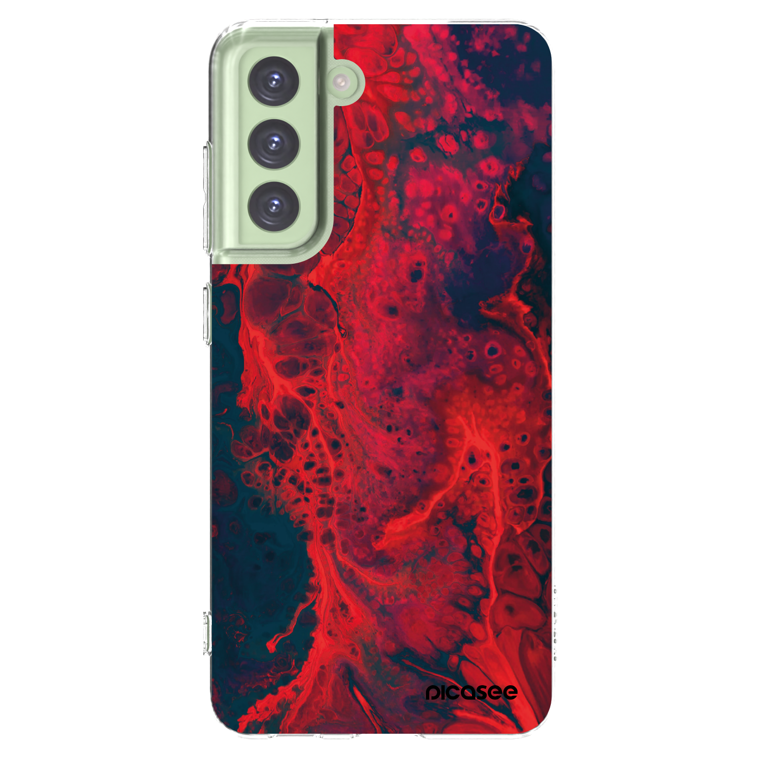 Picasee husă transparentă din silicon pentru Samsung Galaxy S21 FE 5G - Organic red