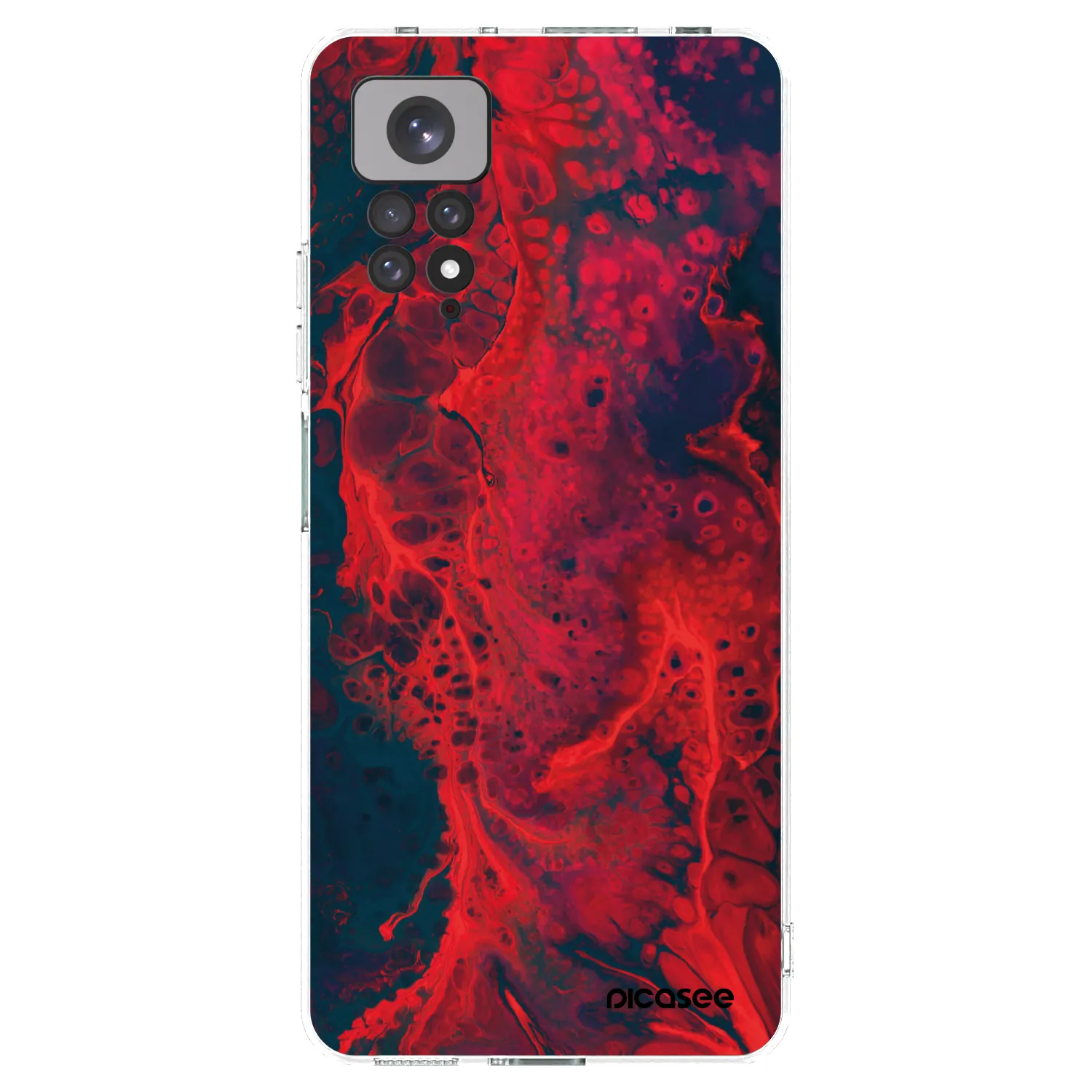 Picasee husă transparentă din silicon pentru Xiaomi Redmi Note 11S 4G - Organic red