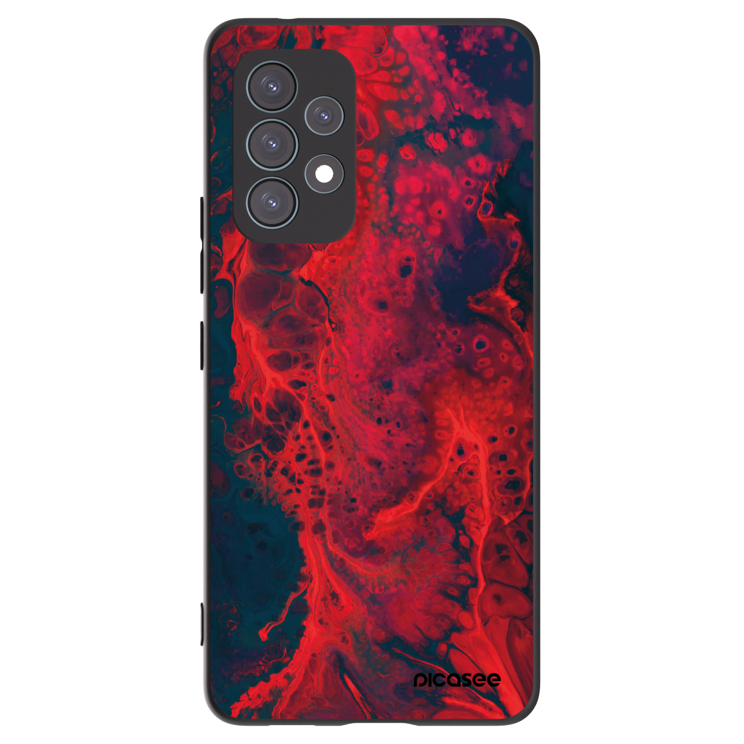 Picasee husă neagră din silicon pentru Samsung Galaxy A53 5G A536 - Organic red