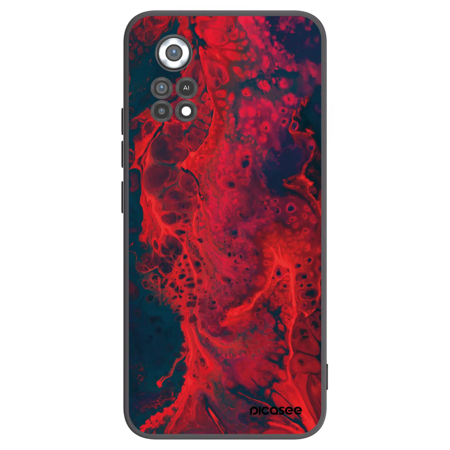 Picasee husă neagră din silicon pentru Xiaomi Poco X4 Pro 5G - Organic red