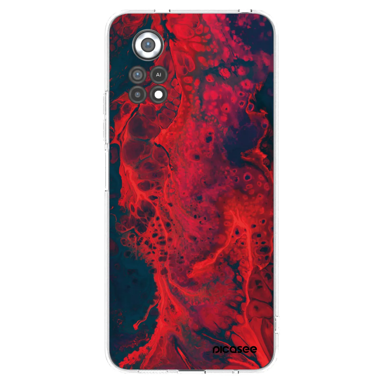 Picasee husă transparentă din silicon pentru Xiaomi Poco X4 Pro 5G - Organic red