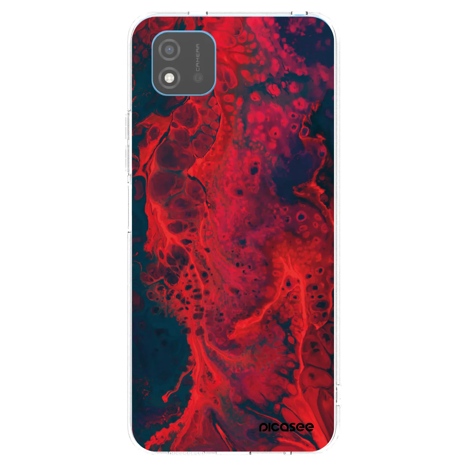 Picasee husă transparentă din silicon pentru Realme C11 (2021) - Organic red