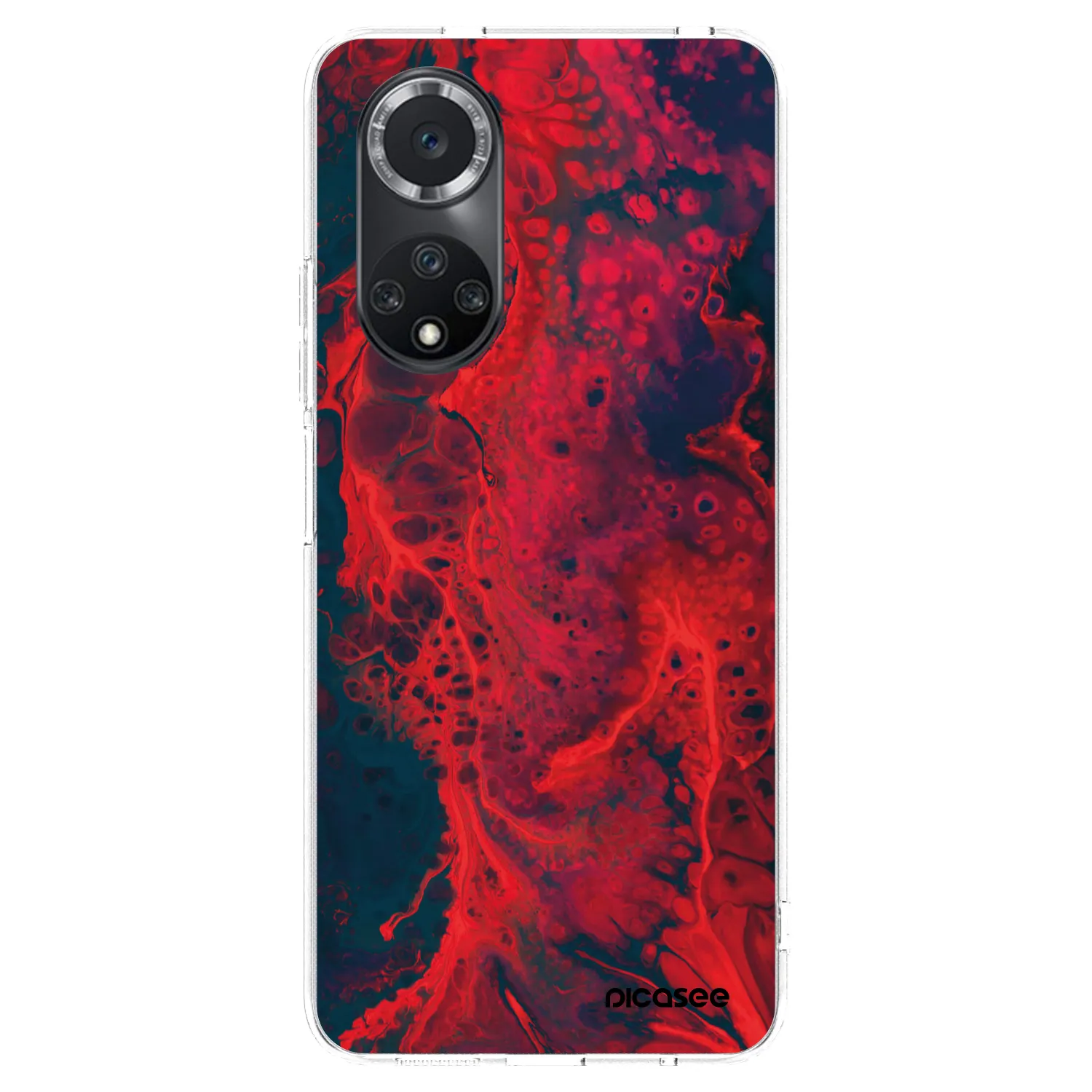 Picasee husă transparentă din silicon pentru Huawei Nova 9 SE - Organic red