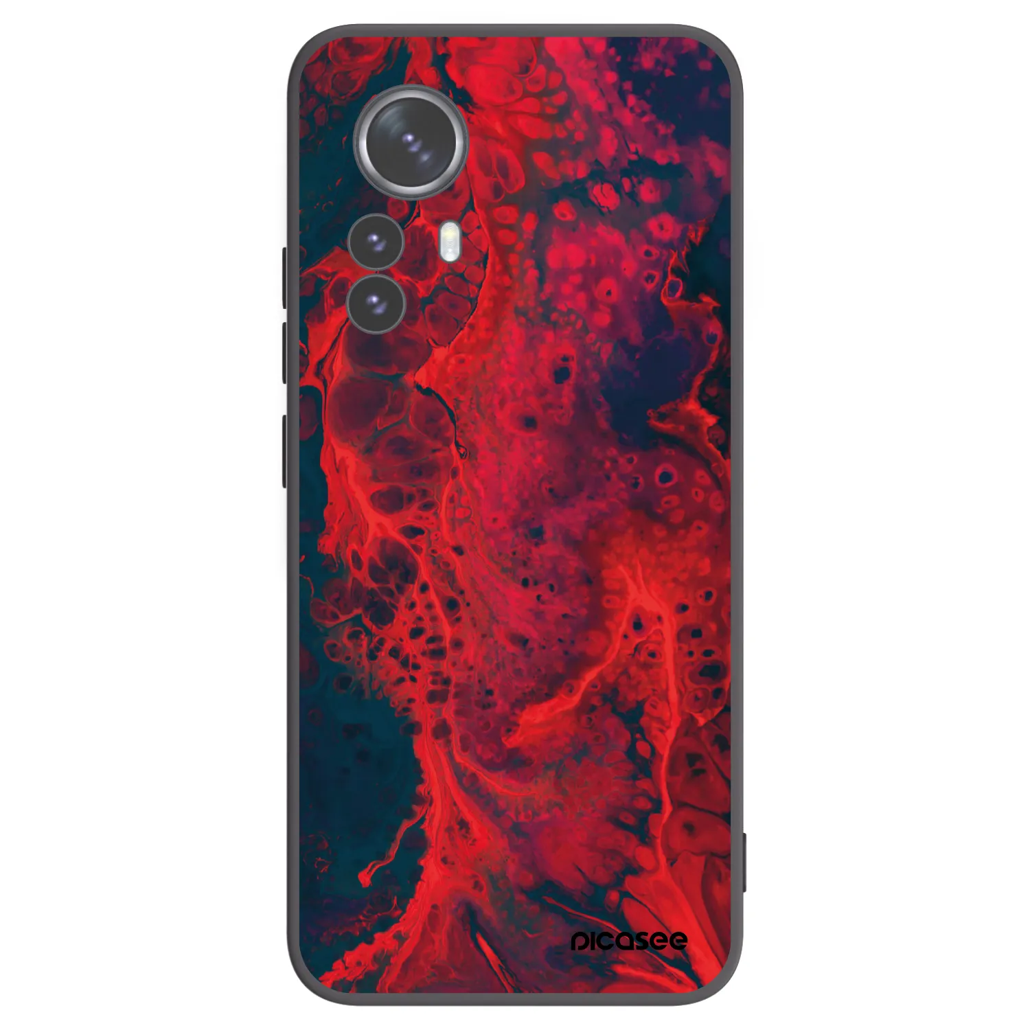 Picasee husă neagră din silicon pentru Xiaomi 12 Pro - Organic red