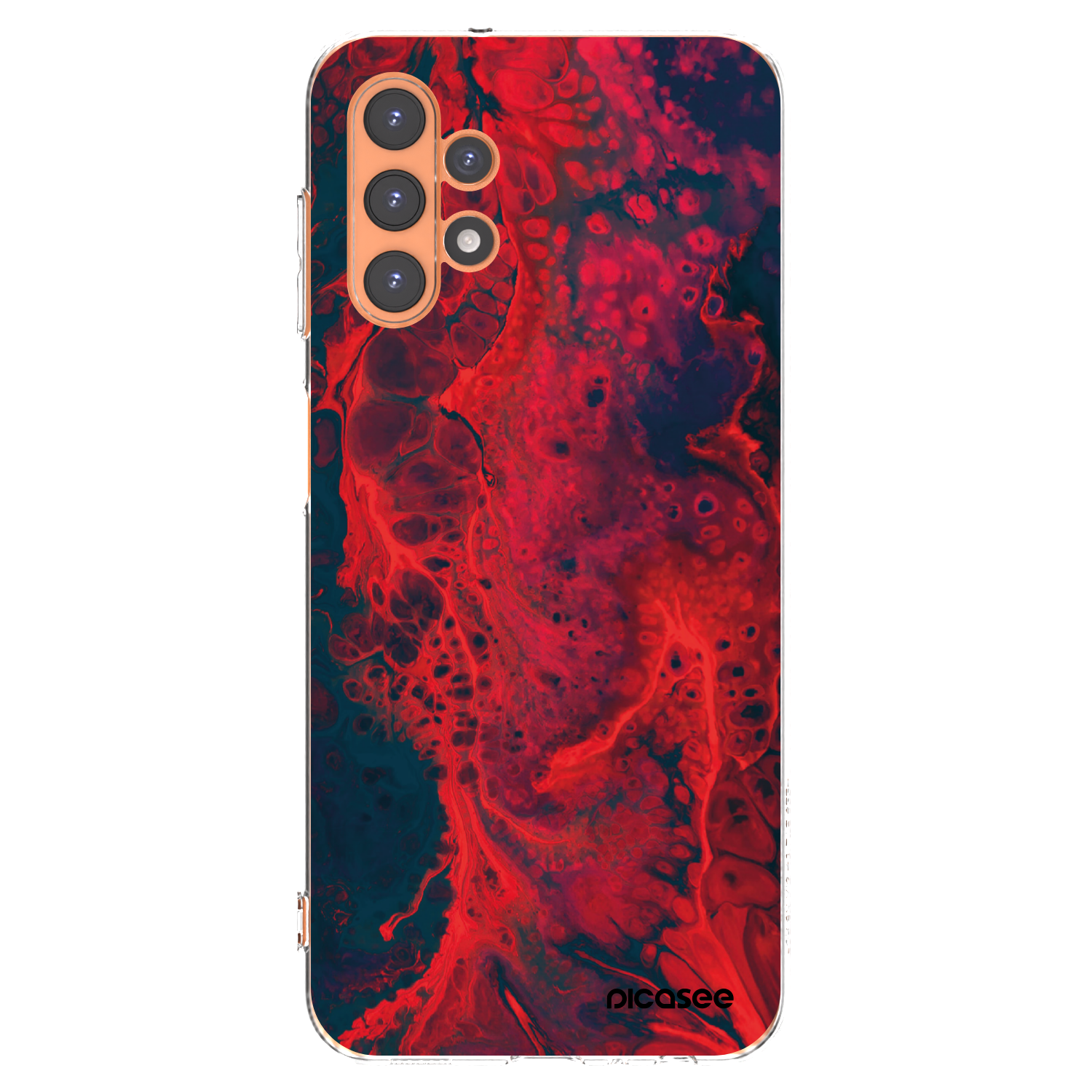 Picasee husă transparentă din silicon pentru Samsung Galaxy A13 4G A135 - Organic red