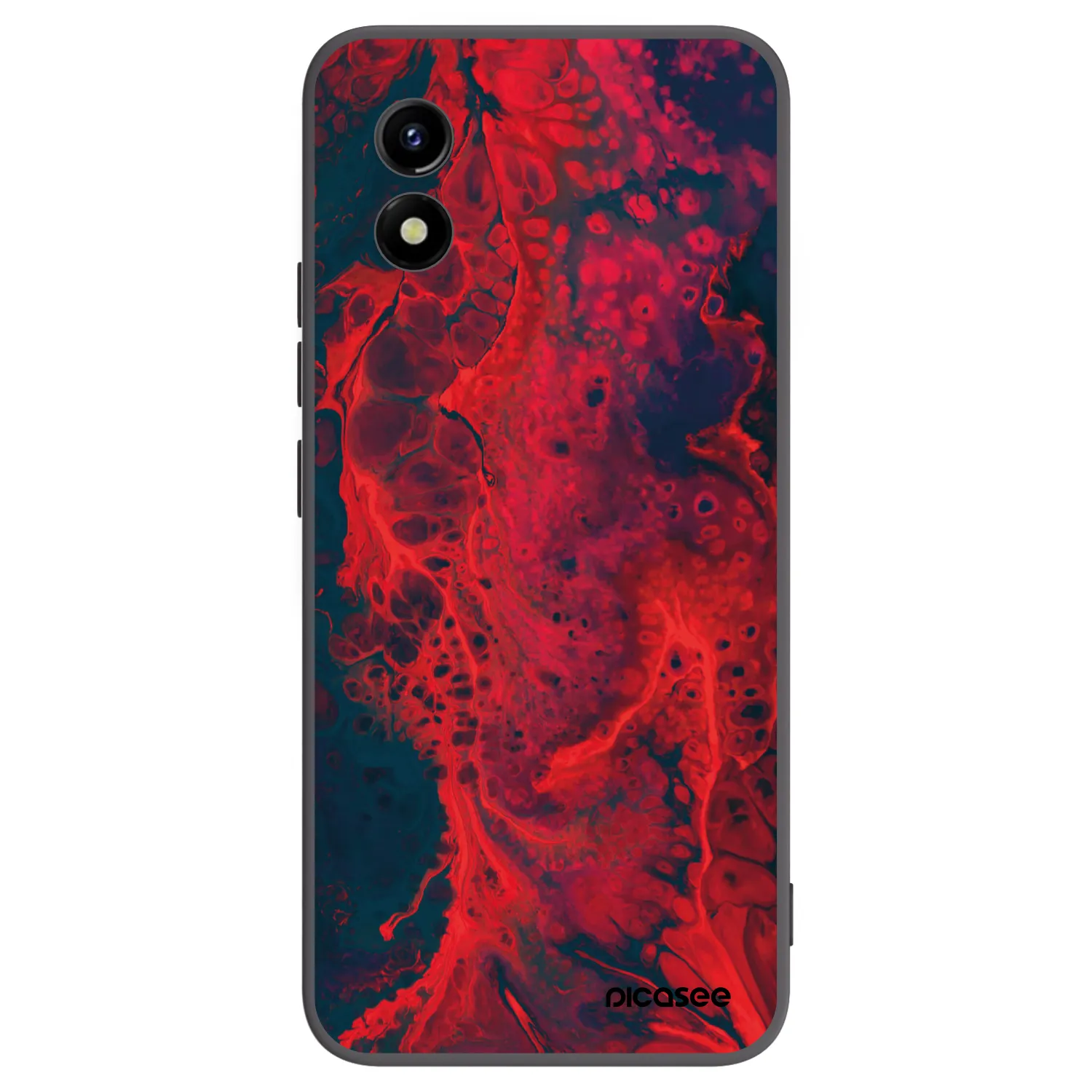 Picasee husă neagră din silicon pentru Vivo Y01 - Organic red
