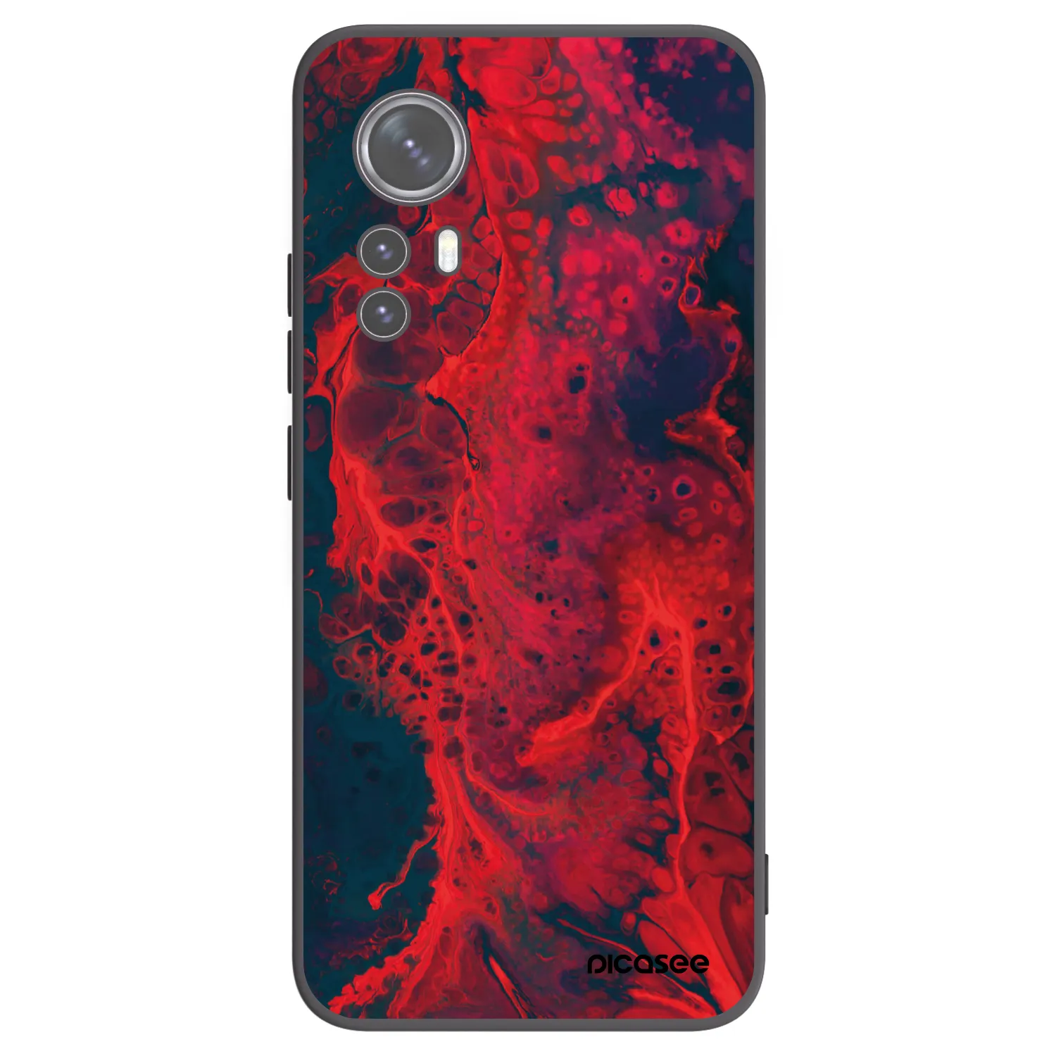 Picasee husă neagră din silicon pentru Xiaomi 12X - Organic red