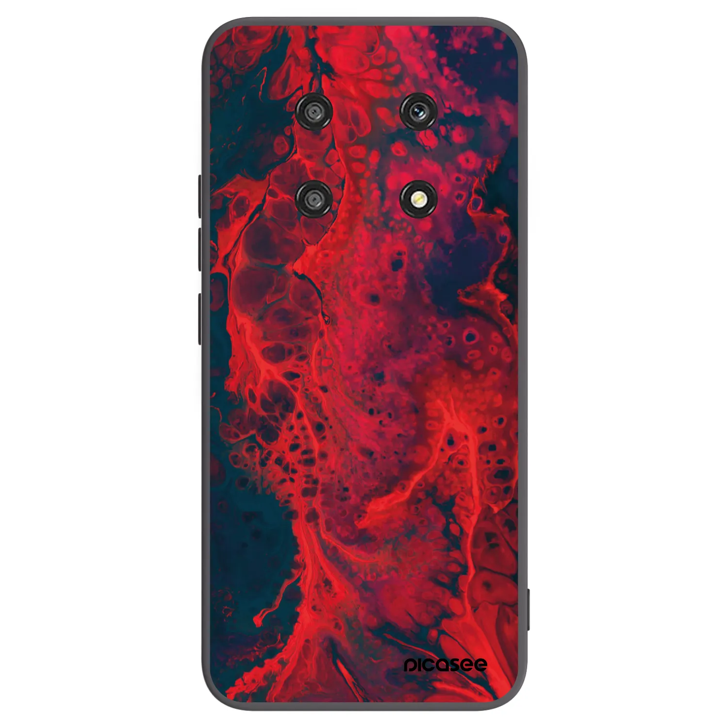 Picasee husă neagră din silicon pentru Honor Magic4 Lite 5G - Organic red