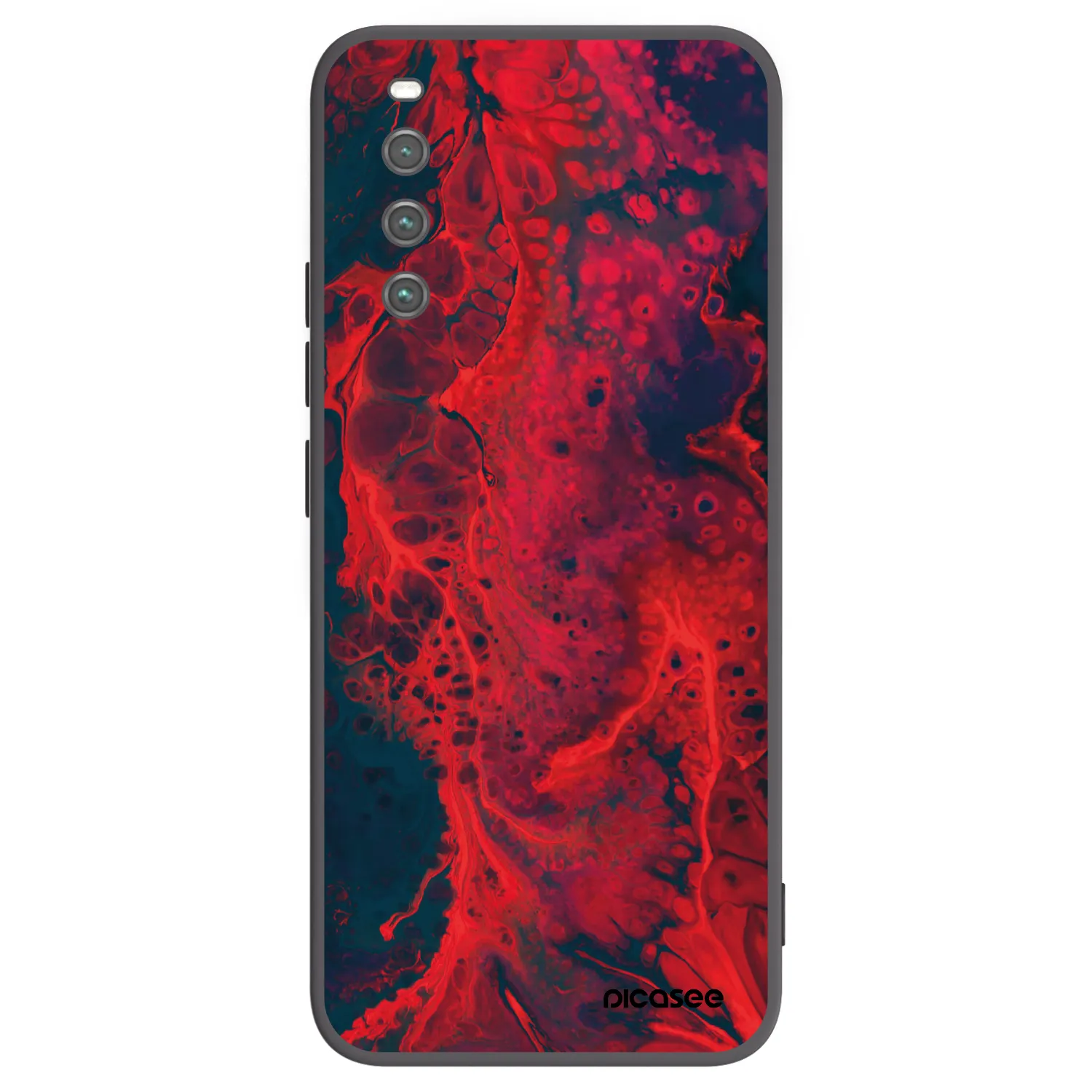 Picasee husă neagră din silicon pentru Sony Xperia 10 IV 5G - Organic red