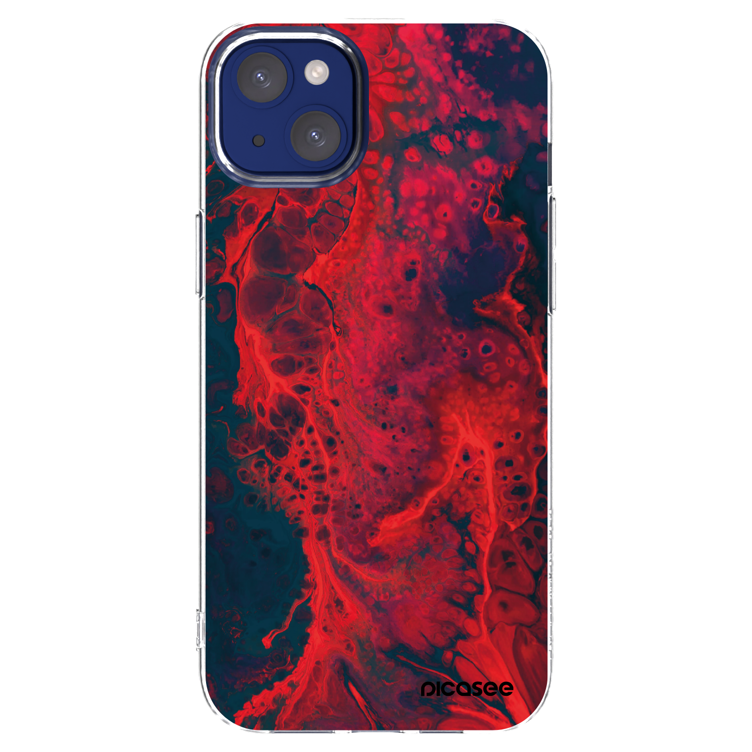 Picasee husă transparentă din silicon pentru Apple iPhone 14 Plus - Organic red