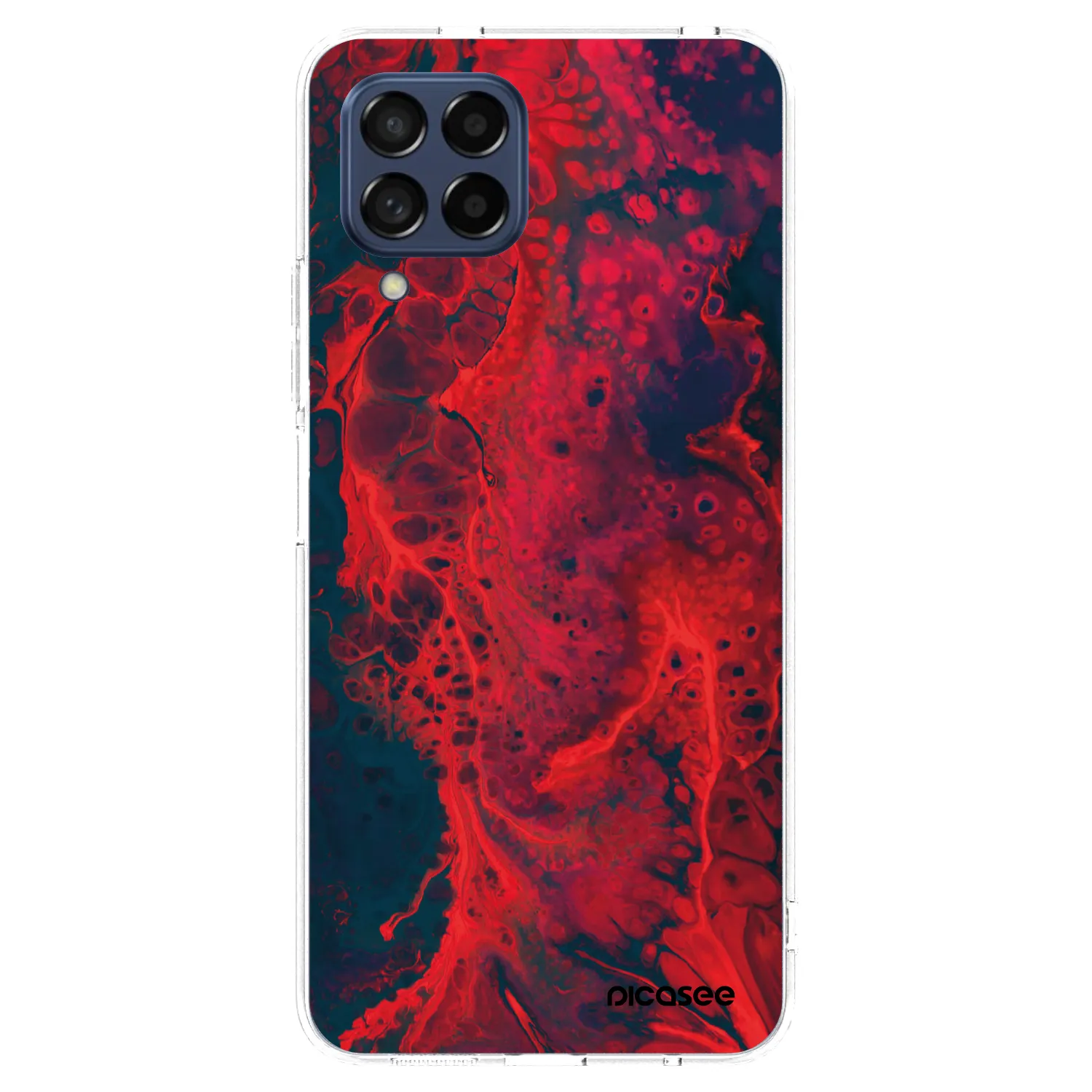 Picasee husă transparentă din silicon pentru Samsung Galaxy M53 5G - Organic red