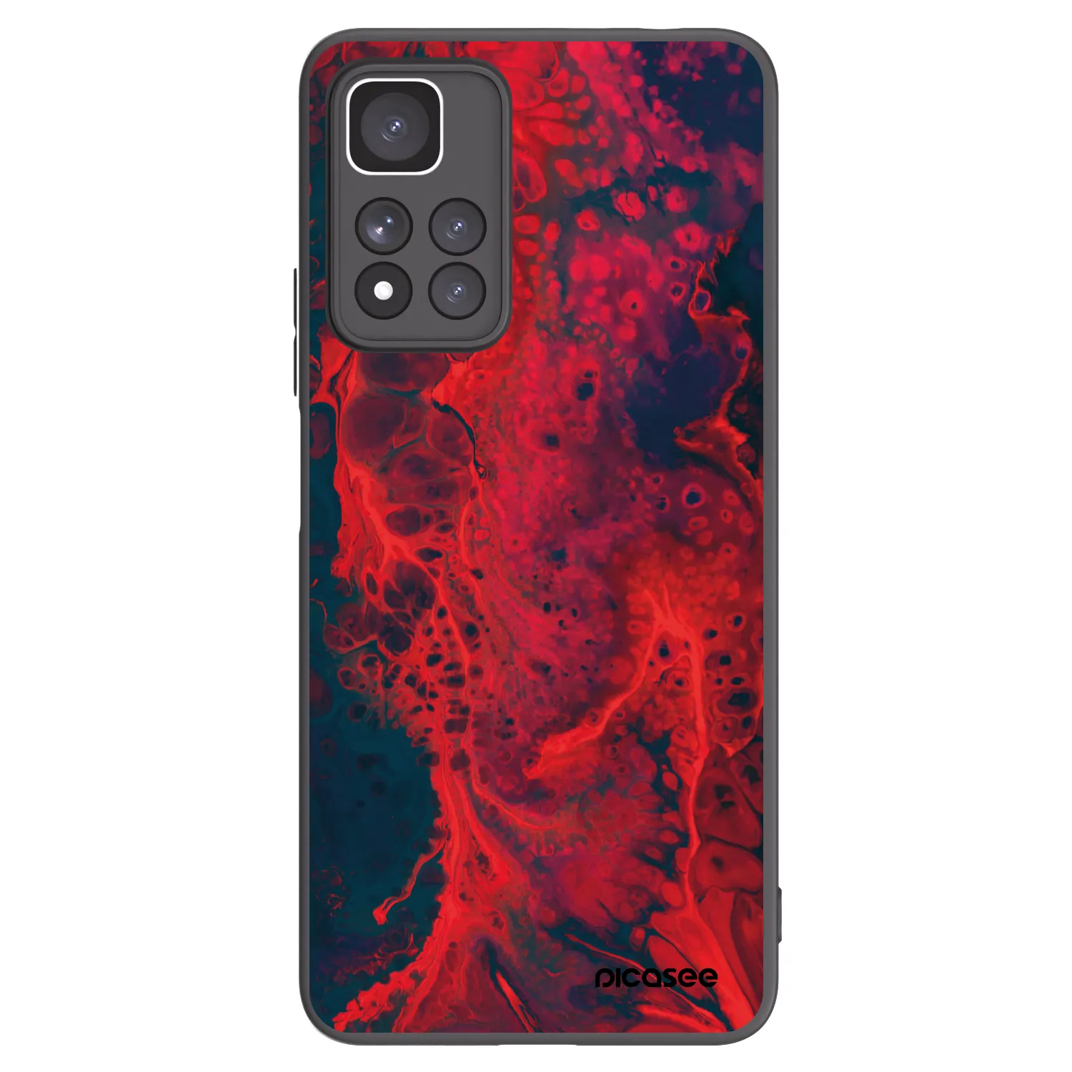 Picasee husă neagră din silicon pentru Xiaomi Redmi Note 11 Pro+ 5G - Organic red