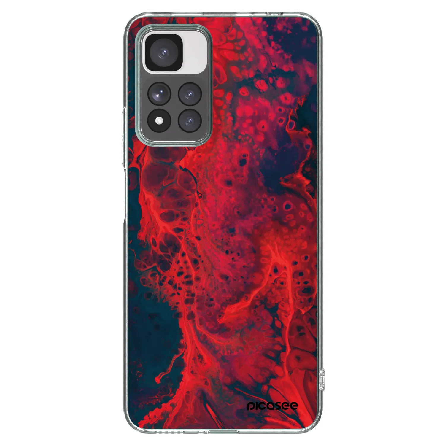 Picasee husă transparentă din silicon pentru Xiaomi Redmi Note 11 Pro+ 5G - Organic red
