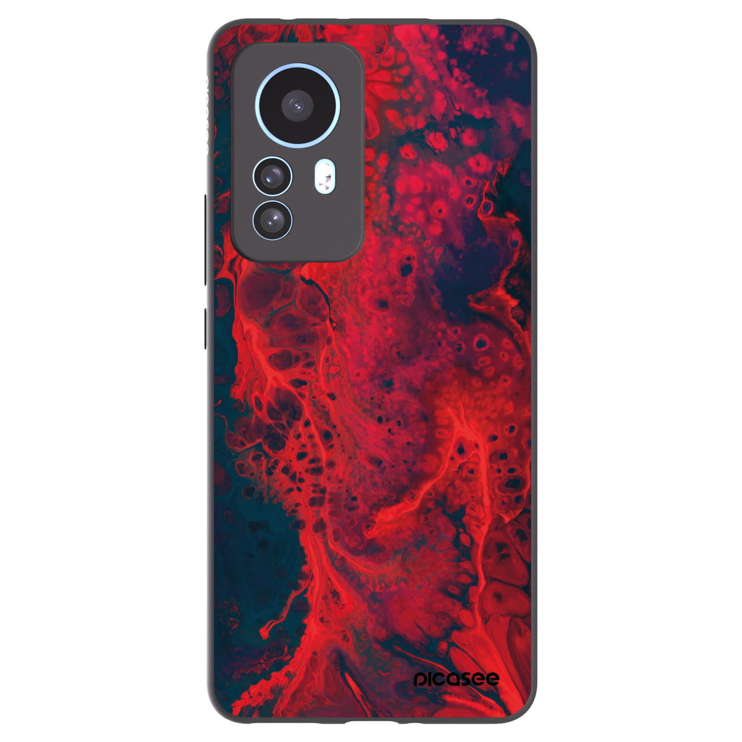 Picasee husă neagră din silicon pentru Xiaomi 12T Pro - Organic red