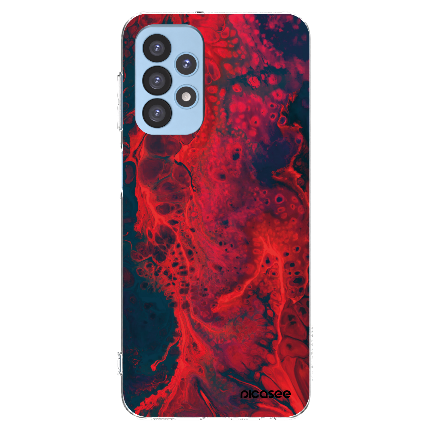 Picasee husă transparentă din silicon pentru Samsung Galaxy A23 A235F 4G - Organic red
