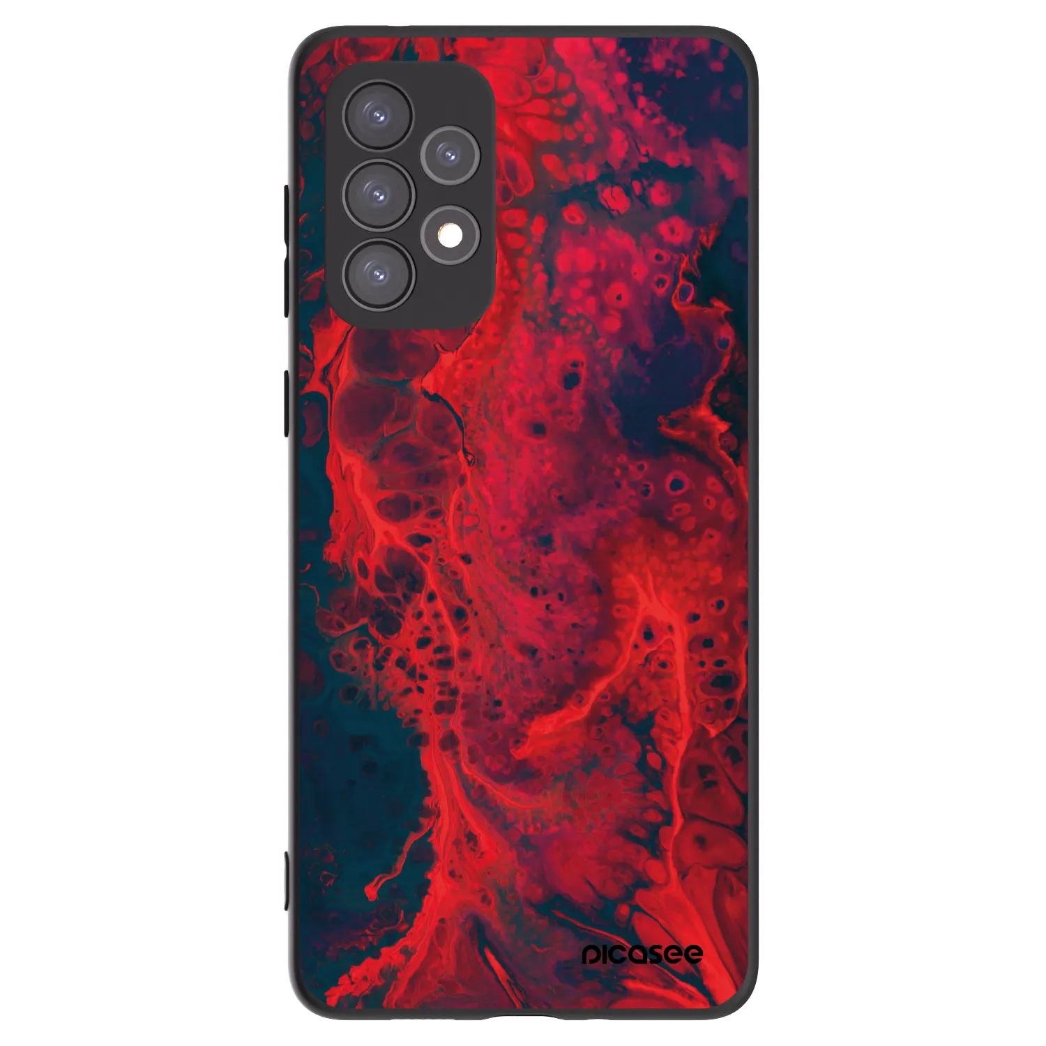 Picasee husă neagră din silicon pentru Samsung Galaxy A73 5G - Organic red