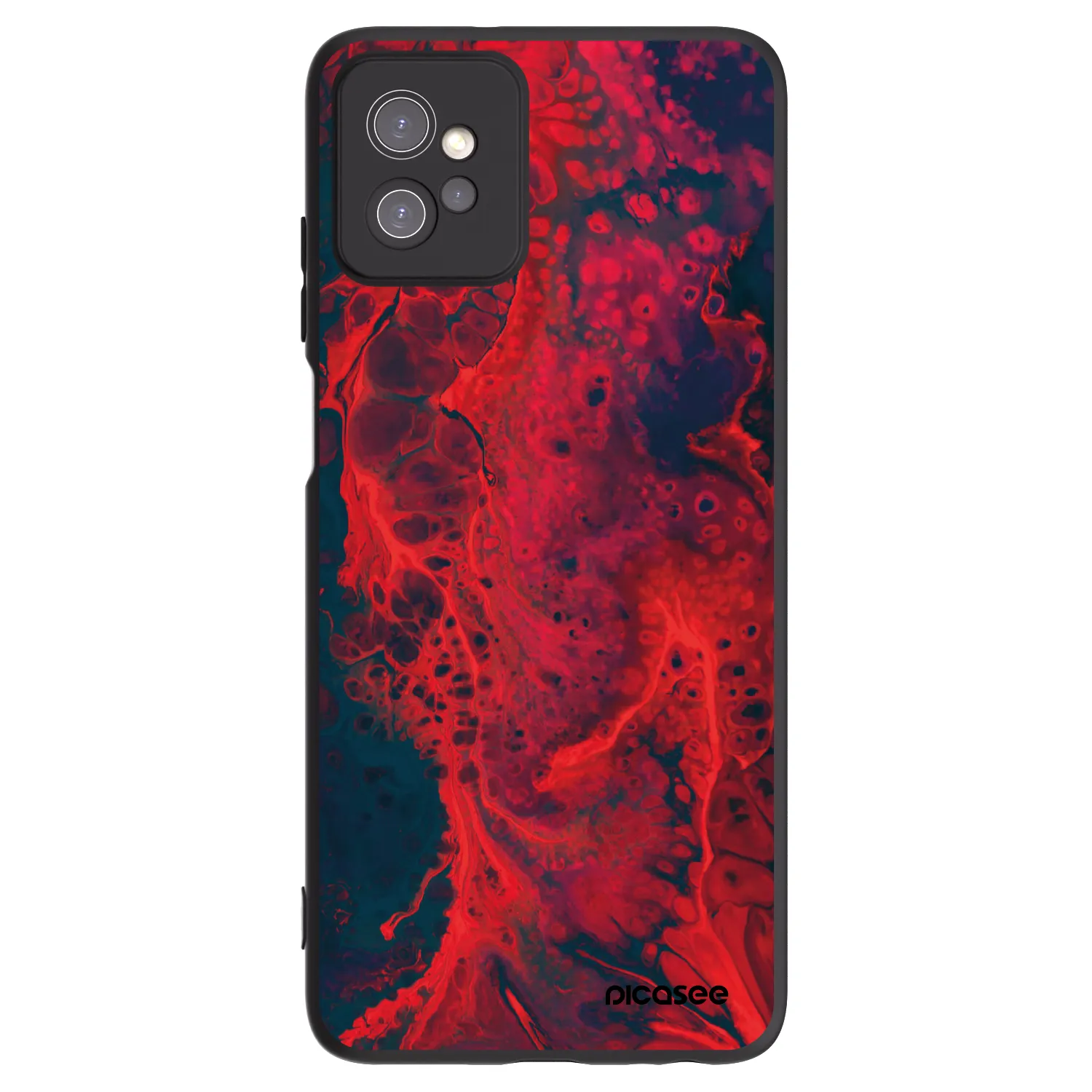Picasee husă neagră din silicon pentru Motorola Moto G32 - Organic red