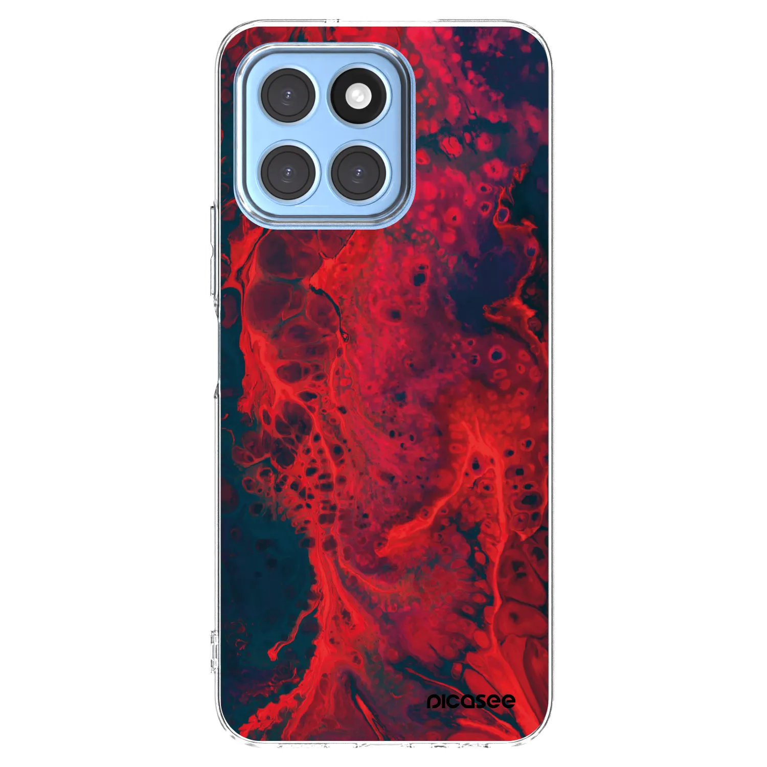 Picasee husă transparentă din silicon pentru Honor X8 5G - Organic red