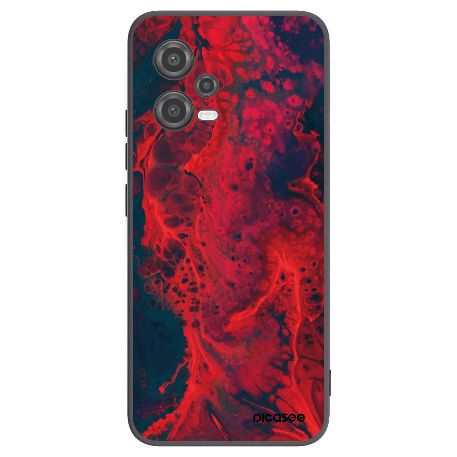 Picasee husă neagră din silicon pentru Xiaomi Poco X5 - Organic red