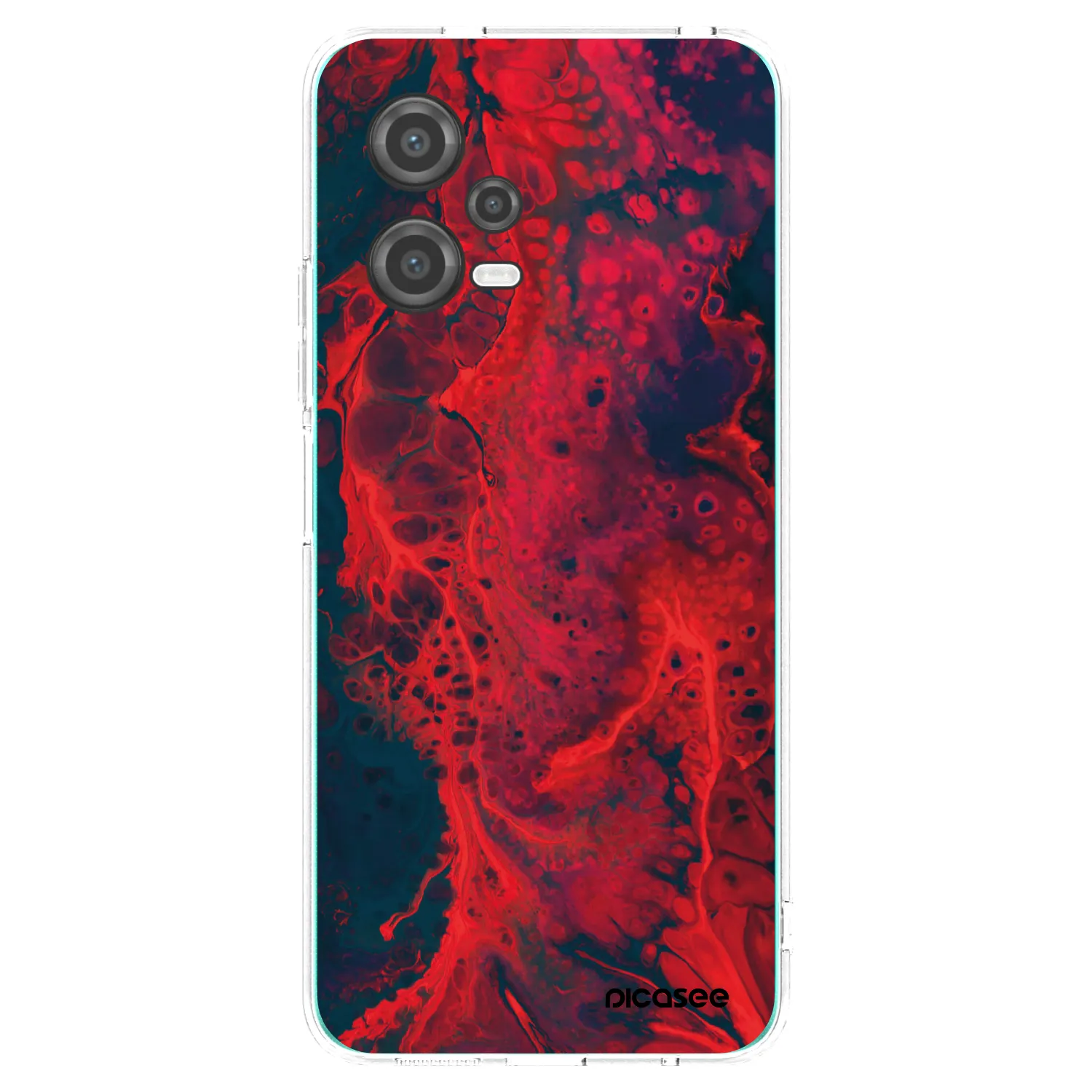 Picasee husă transparentă din silicon pentru Xiaomi Poco X5 - Organic red