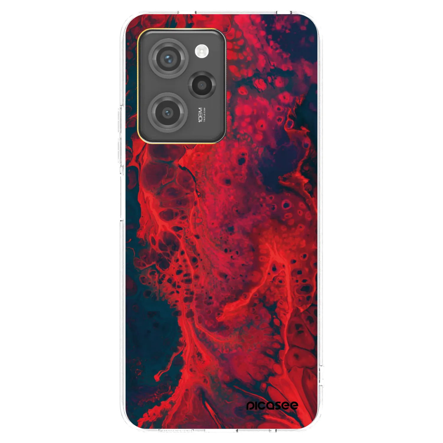 Picasee husă transparentă din silicon pentru Xiaomi Poco X5 Pro - Organic red
