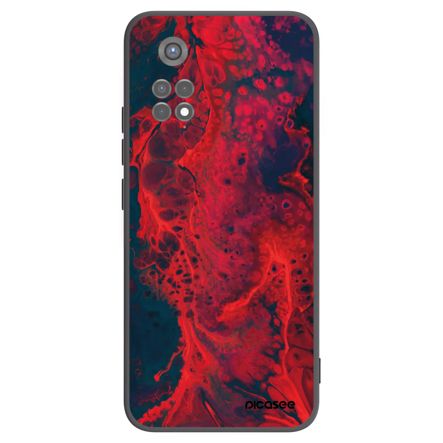 Picasee husă neagră din silicon pentru Xiaomi Redmi Note 11S 5G - Organic red