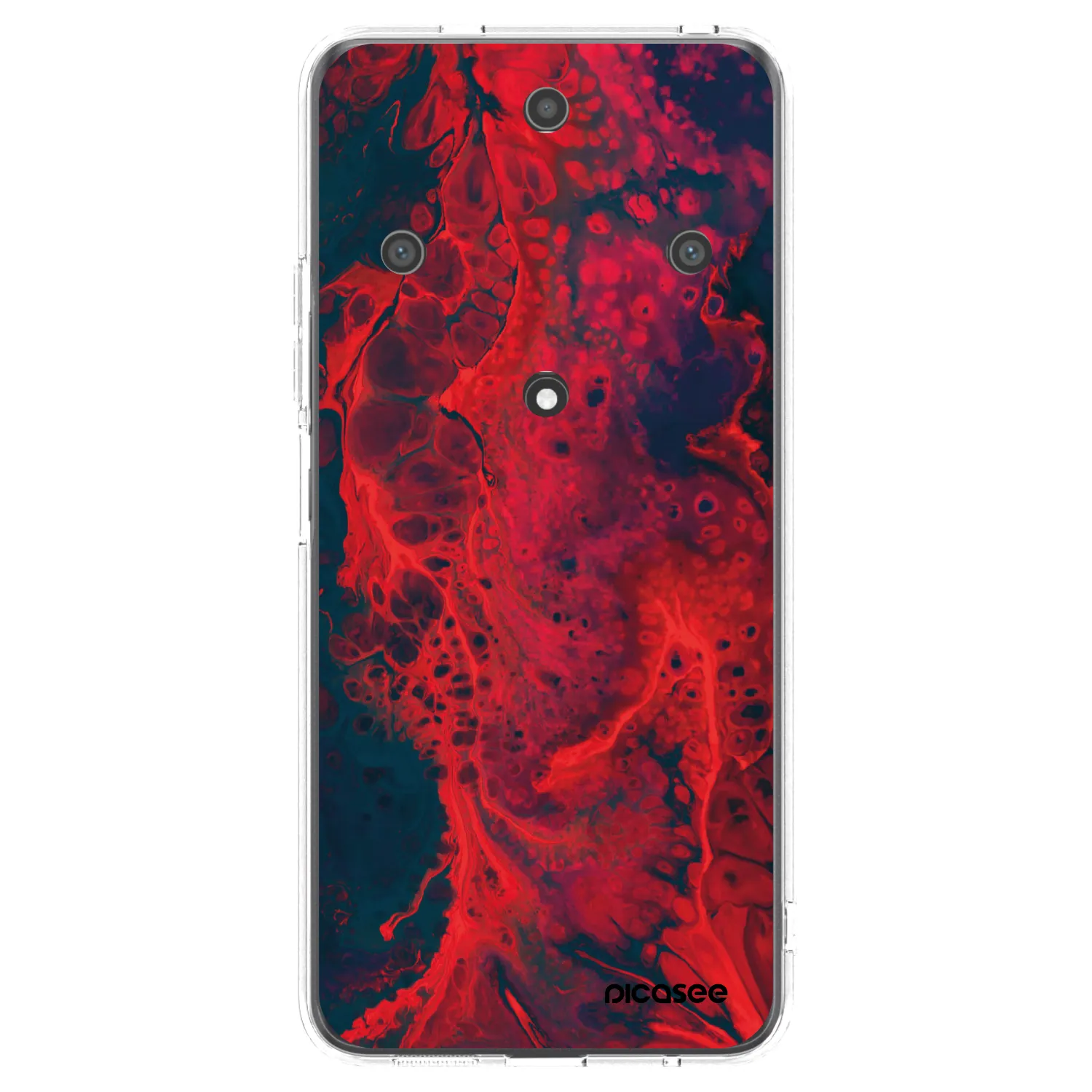 Picasee husă transparentă din silicon pentru Honor Magic5 Lite 5G - Organic red