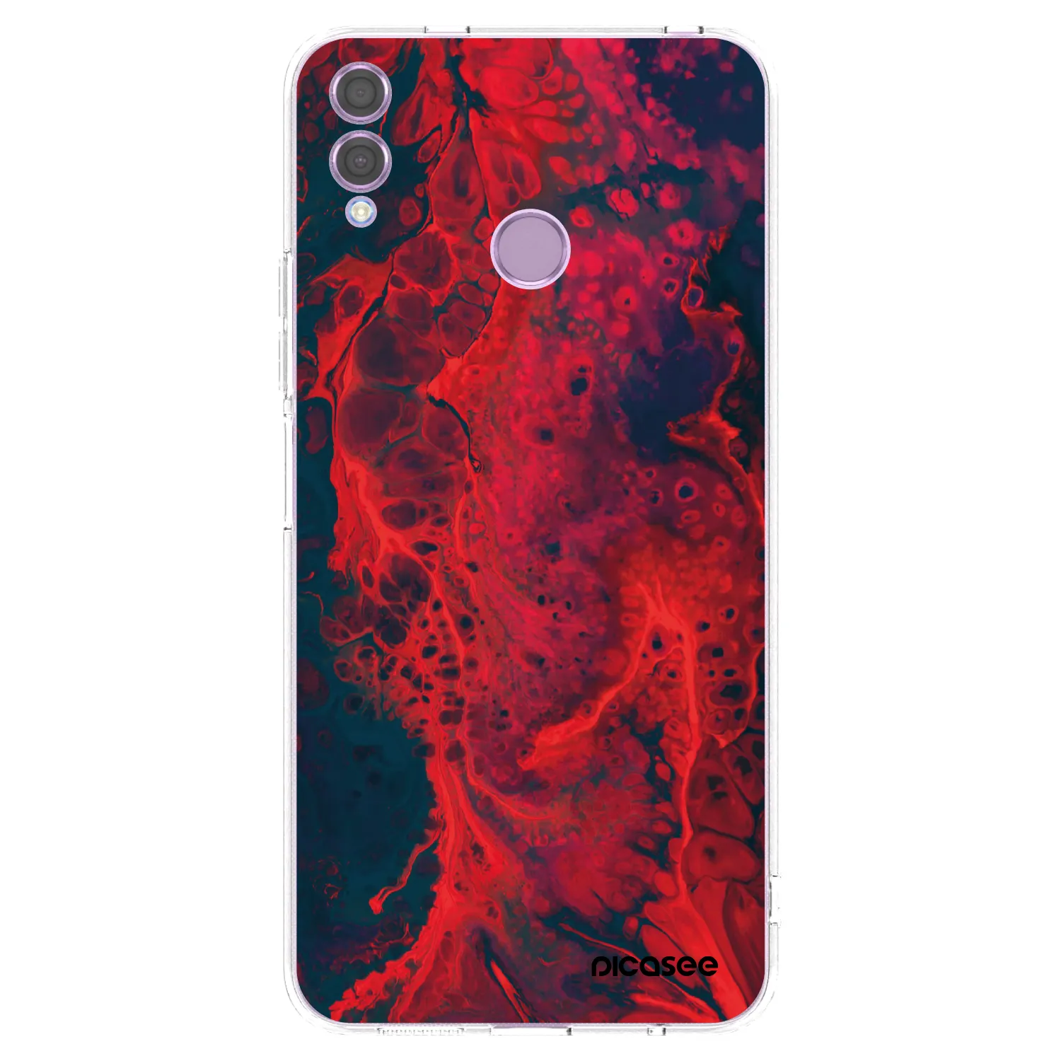 Picasee husă transparentă din silicon pentru Honor 8X - Organic red