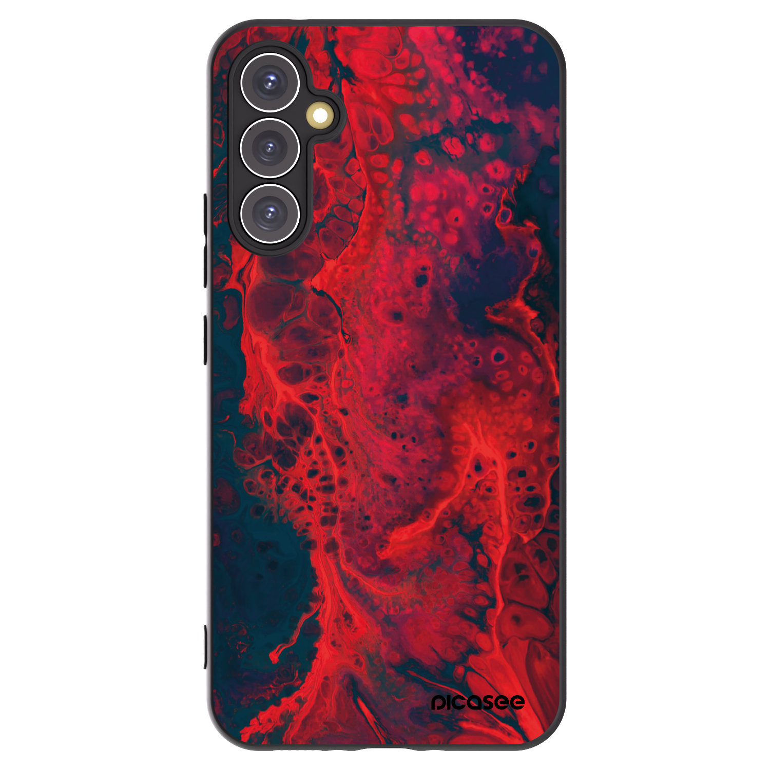 Picasee husă neagră din silicon pentru Samsung Galaxy A34 5G A346B - Organic red