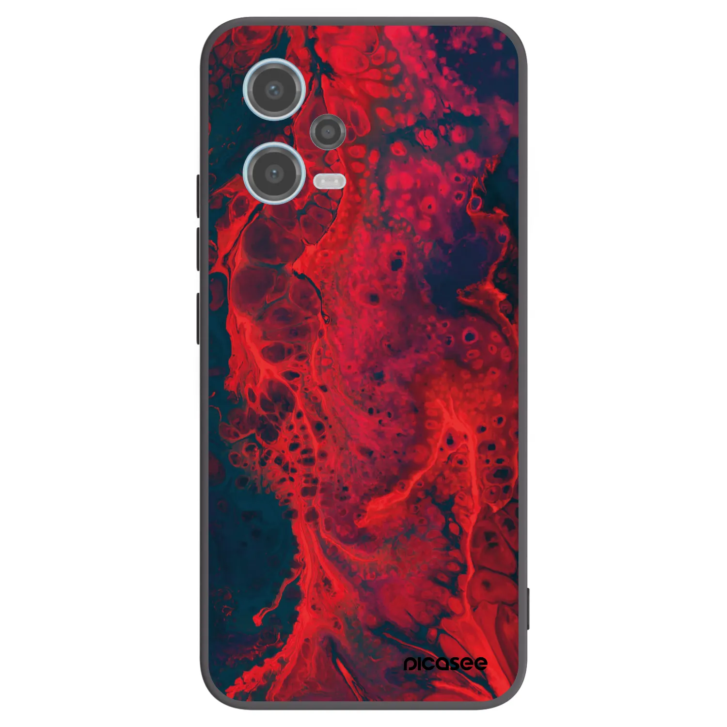 Picasee husă neagră din silicon pentru Xiaomi Redmi Note 12 5G - Organic red