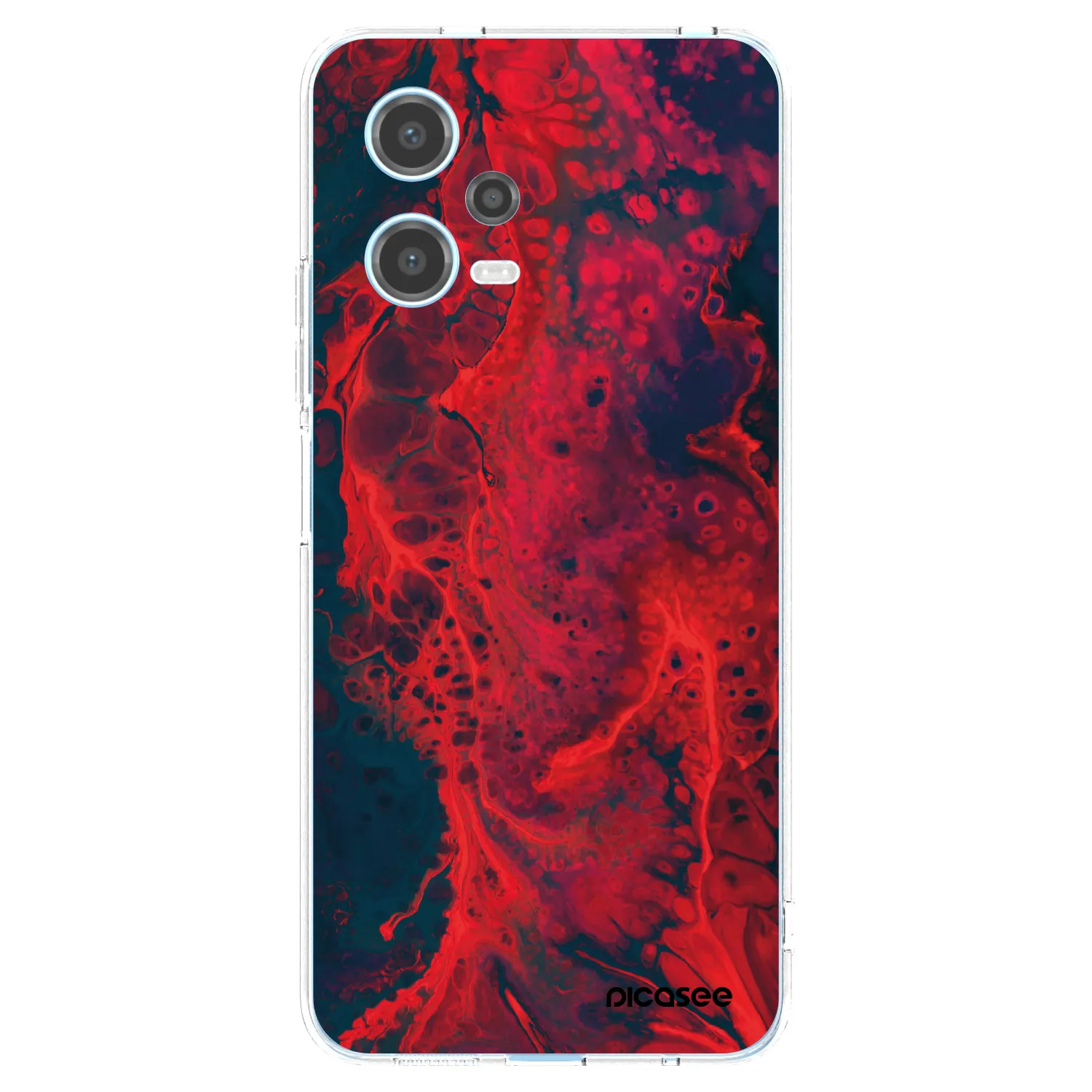 Picasee husă transparentă din silicon pentru Xiaomi Redmi Note 12 5G - Organic red
