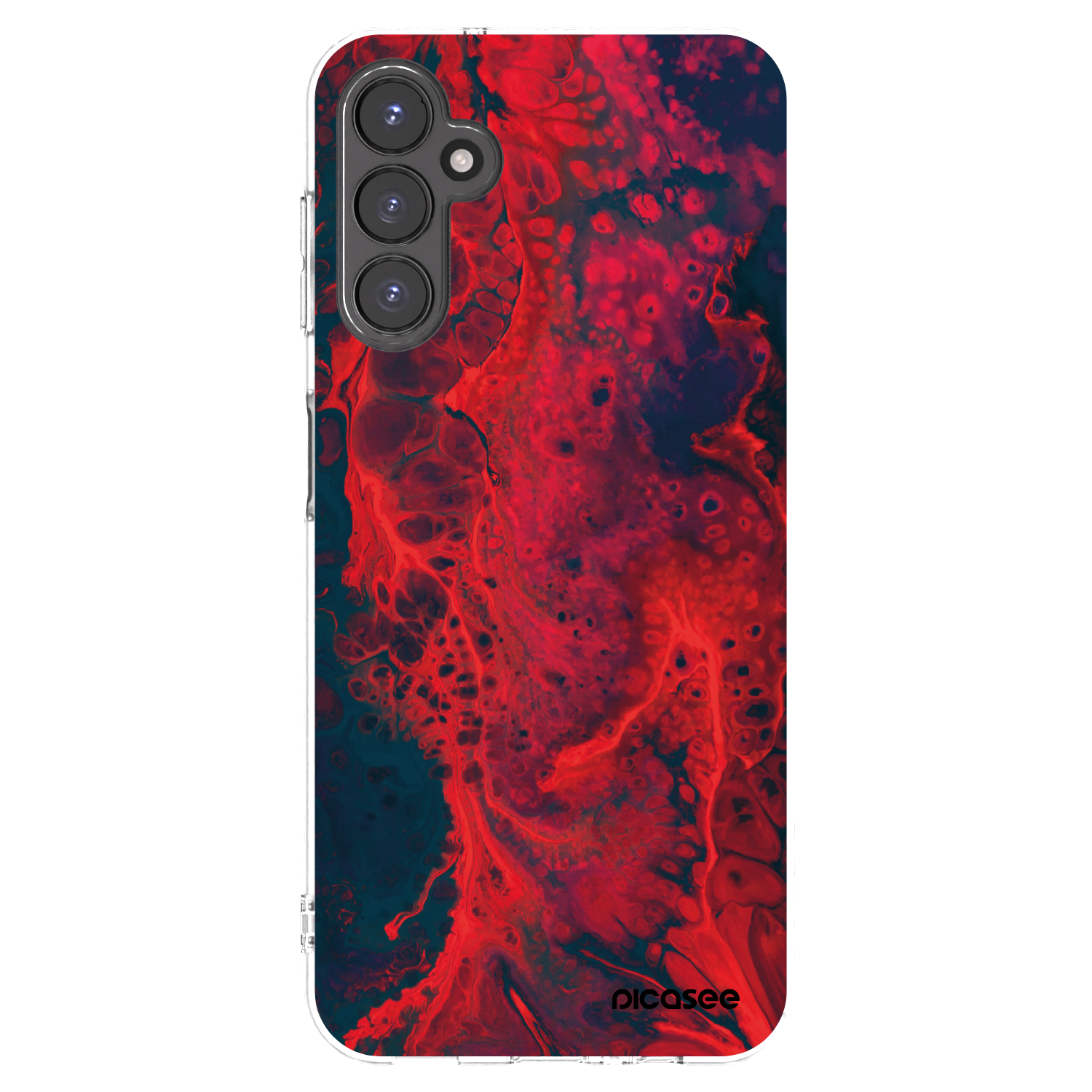Picasee husă transparentă din silicon pentru Samsung Galaxy A14 5G A146P - Organic red