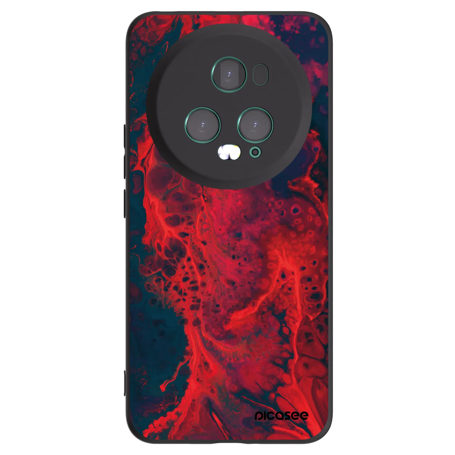 Picasee husă neagră din silicon pentru Honor Magic5 Pro - Organic red