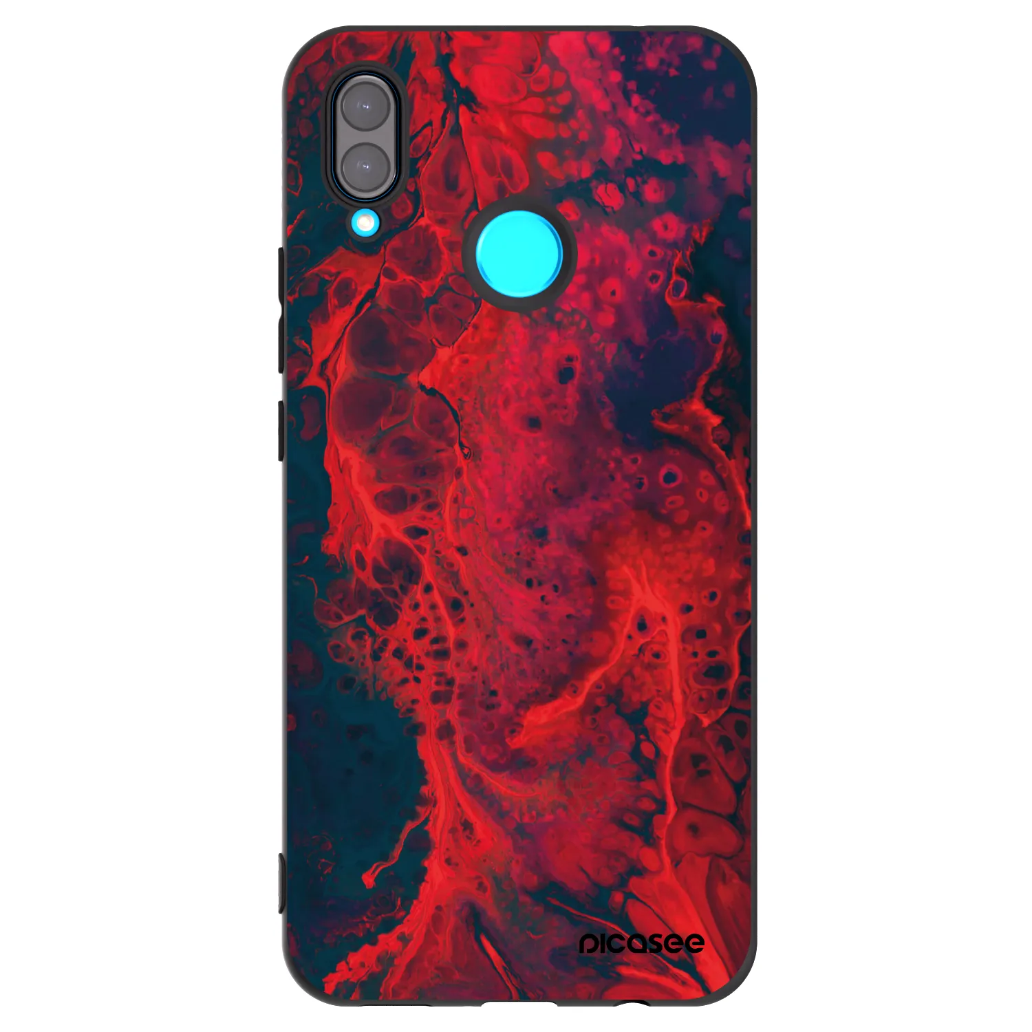 Picasee husă neagră din silicon pentru Huawei Nova 3i - Organic red