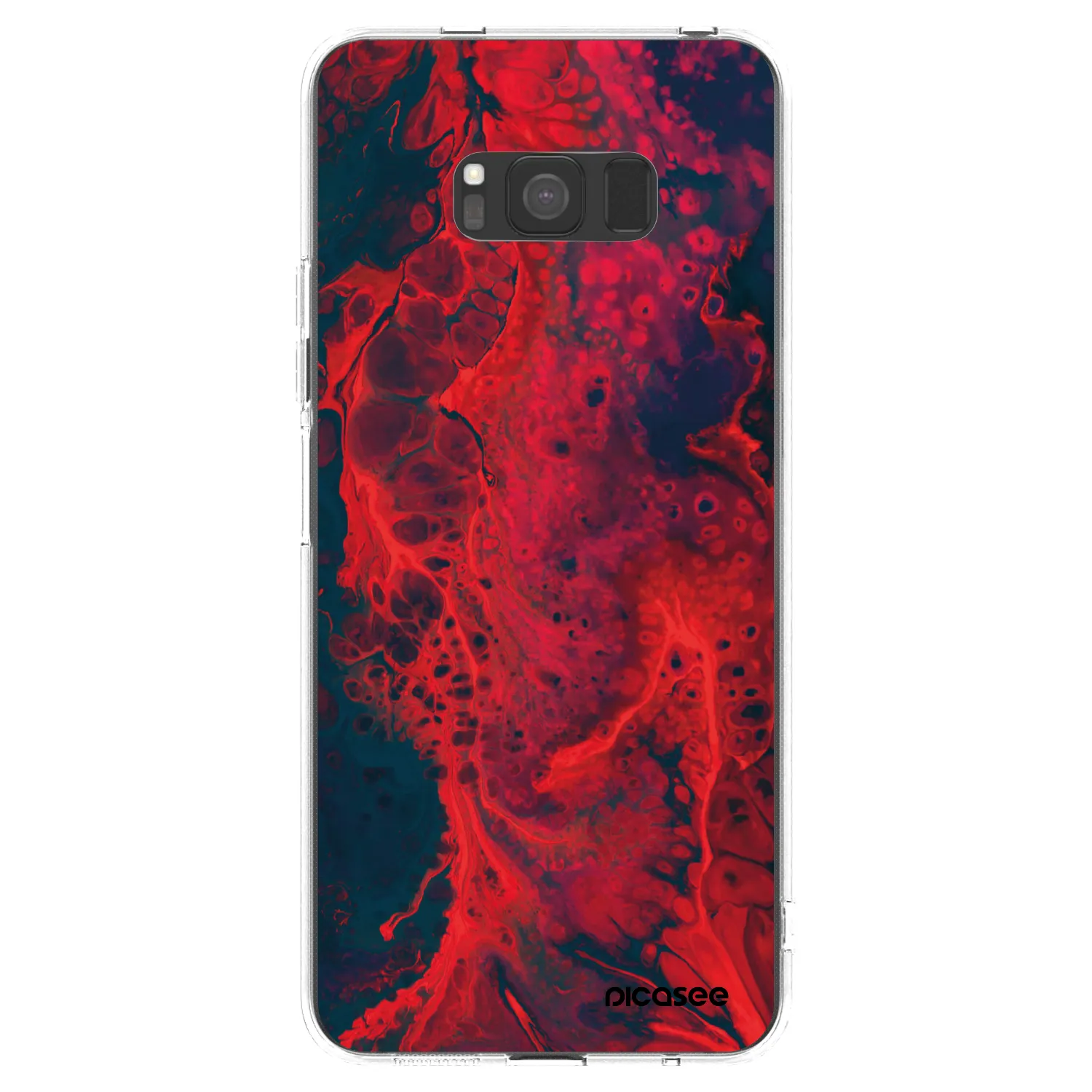 Picasee husă transparentă din silicon pentru Samsung Galaxy S8 G950F - Organic red