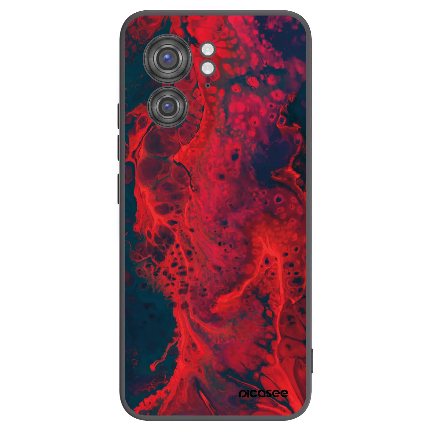 Picasee husă neagră din silicon pentru Motorola Edge 40 - Organic red