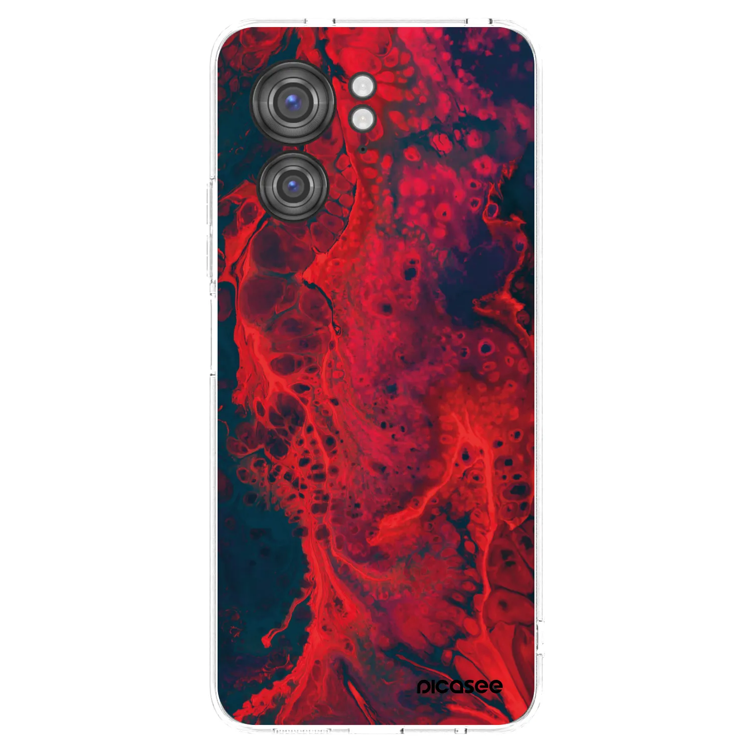 Picasee husă transparentă din silicon pentru Motorola Edge 40 - Organic red