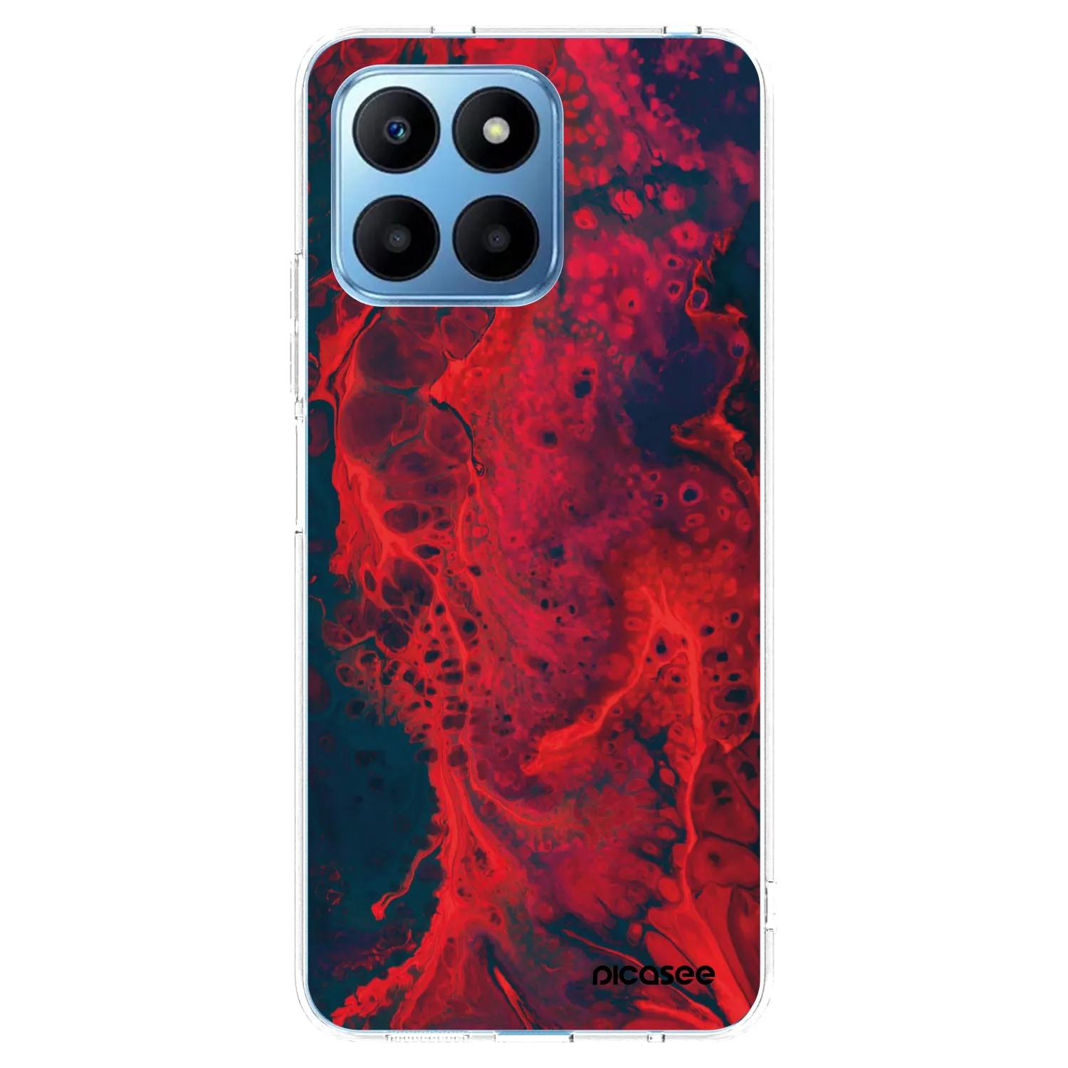 Picasee husă transparentă din silicon pentru Honor 70 Lite - Organic red